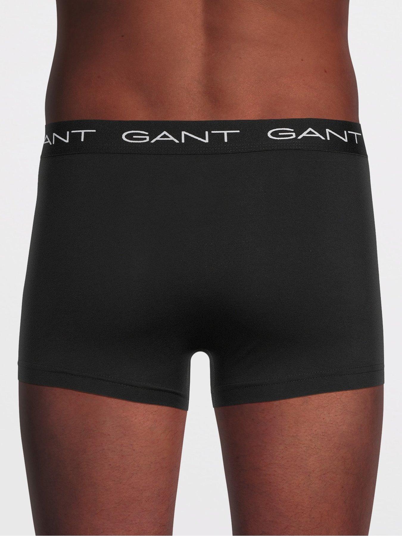 Image 3 of 3 of GANT Mens 7 Pack Gant Logo Waistband Trunks - Black