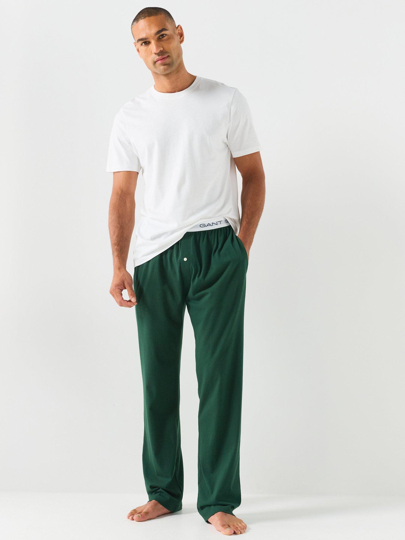 Image 3 of 6 of GANT Gant Jersey Pyjama Bottoms - Dark Green