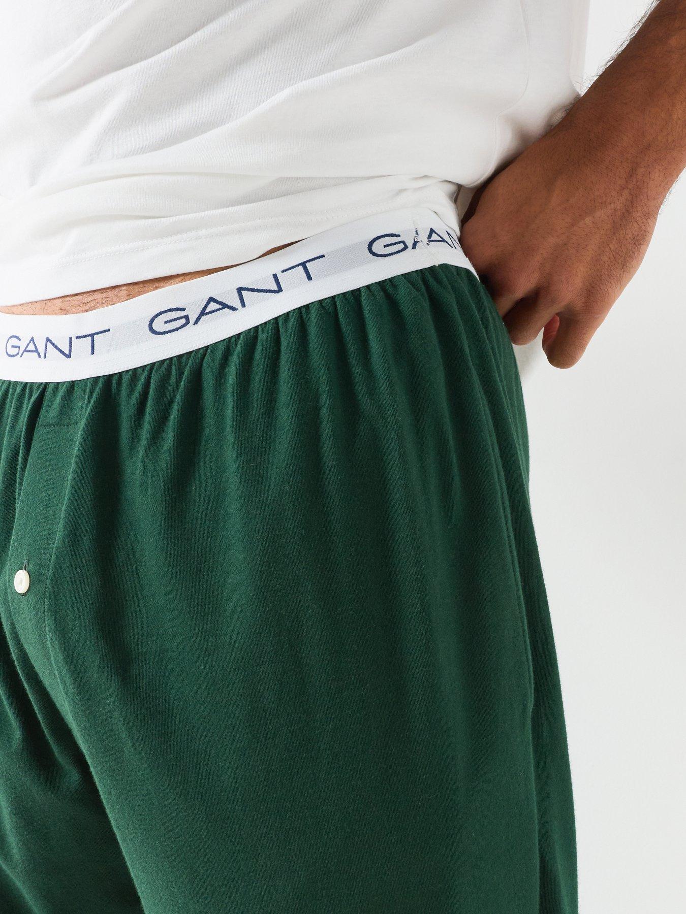 Image 4 of 6 of GANT Gant Jersey Pyjama Bottoms - Dark Green