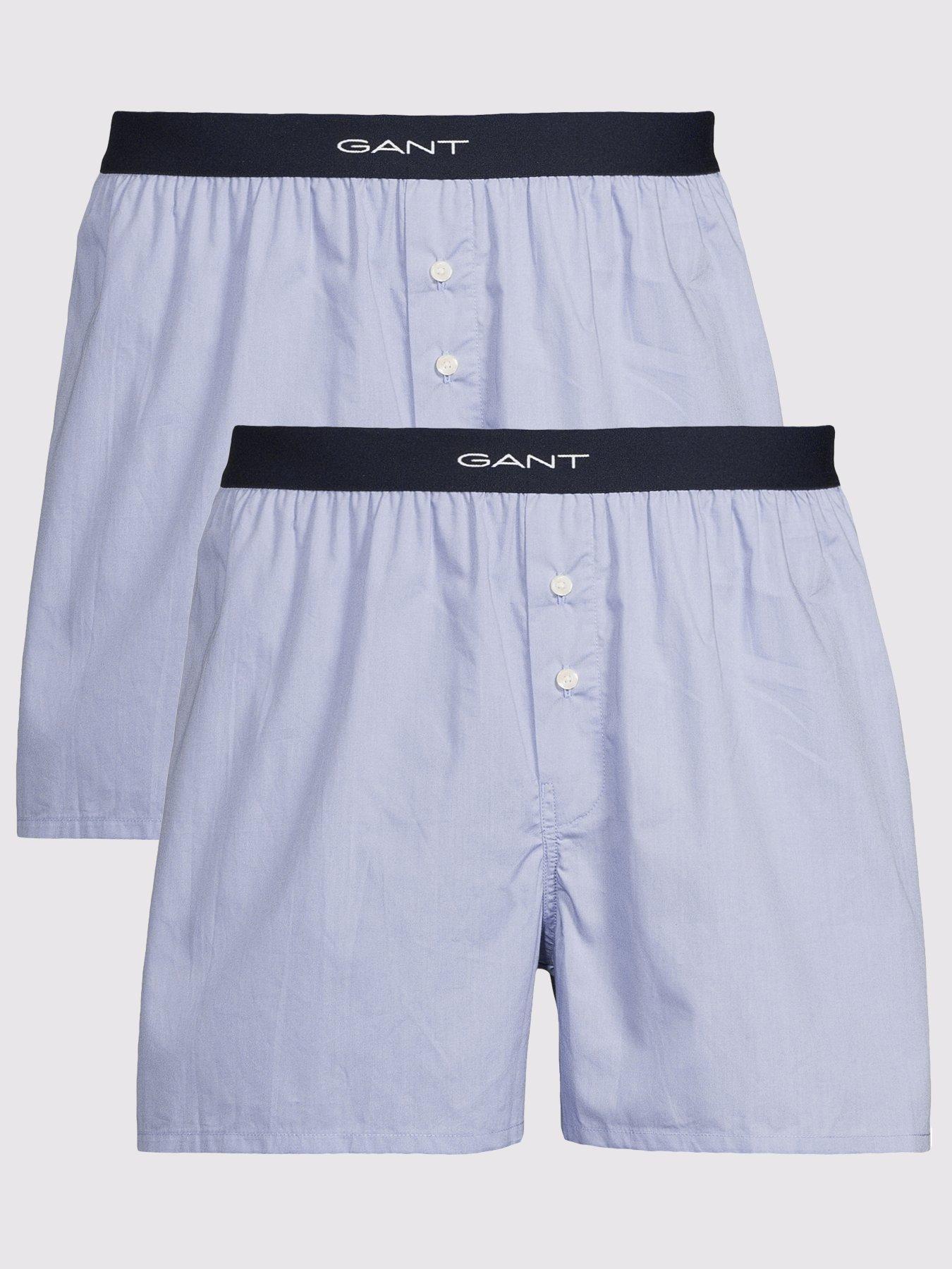 GANT 2 Pack Woven Boxer Shorts - Navy