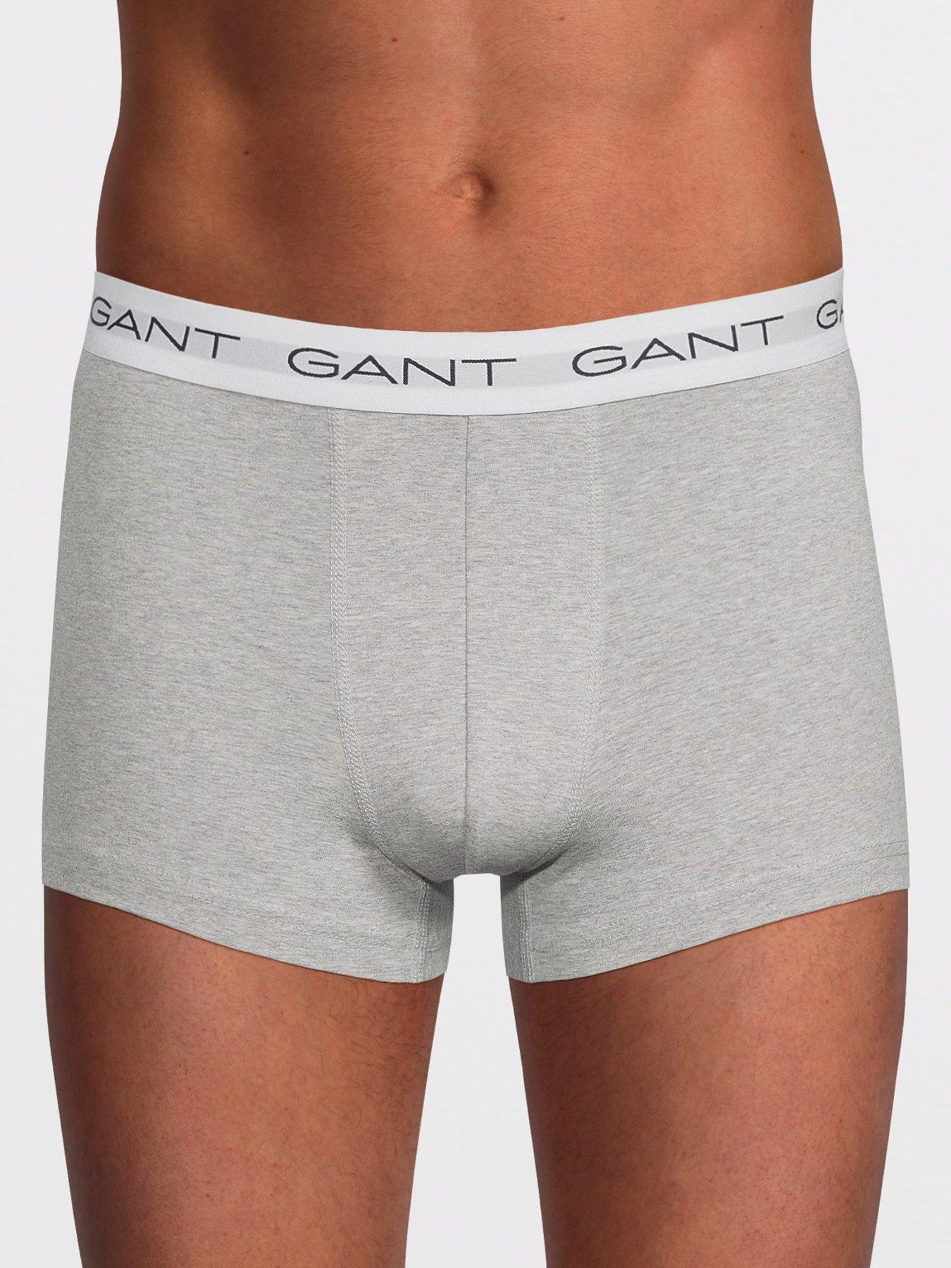 Image 2 of 4 of GANT Mens 3 Pack Cotton Stretch Logo Waistband Trunks - Assorted
