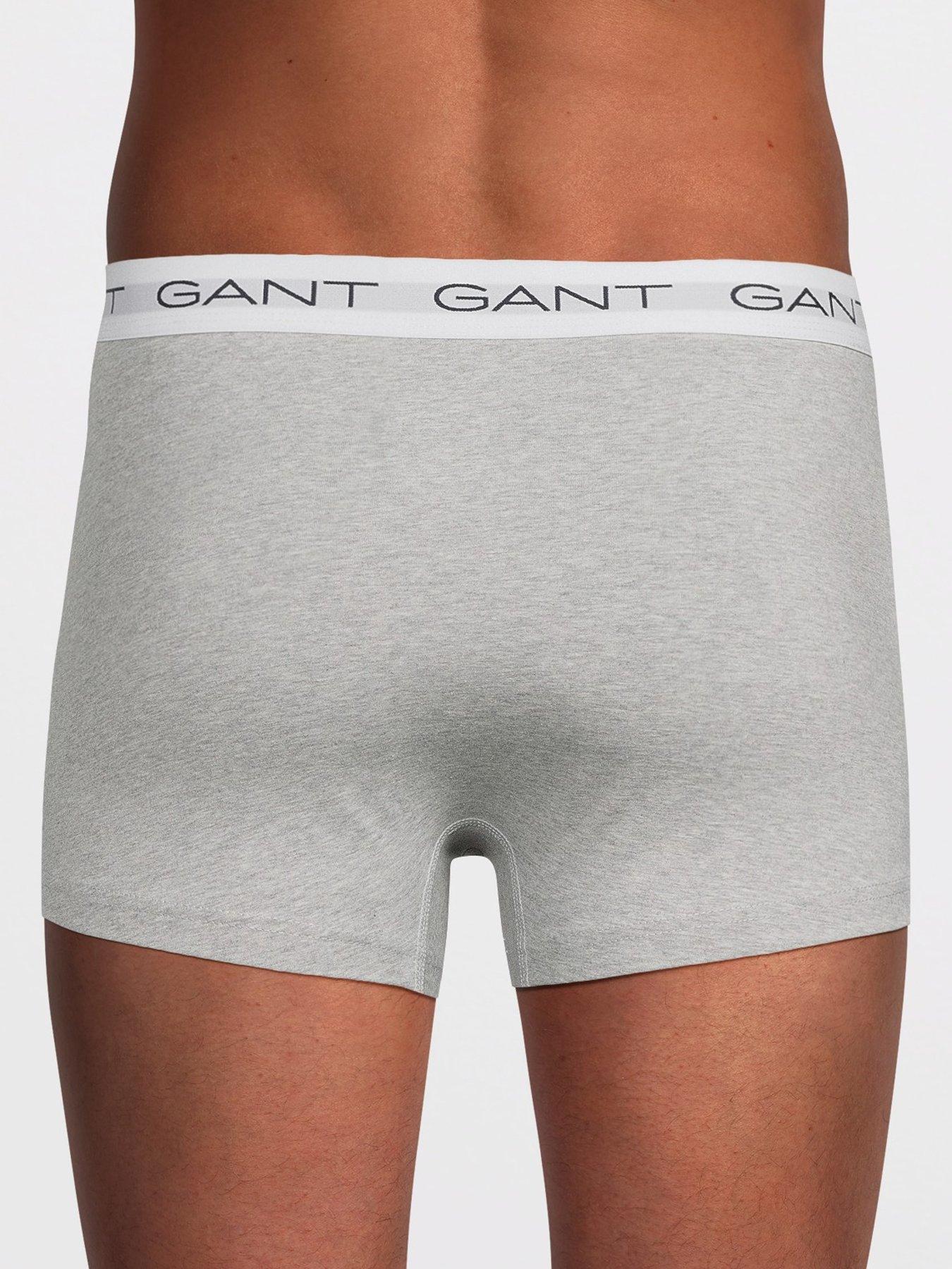 Image 3 of 4 of GANT Mens 3 Pack Cotton Stretch Logo Waistband Trunks - Assorted