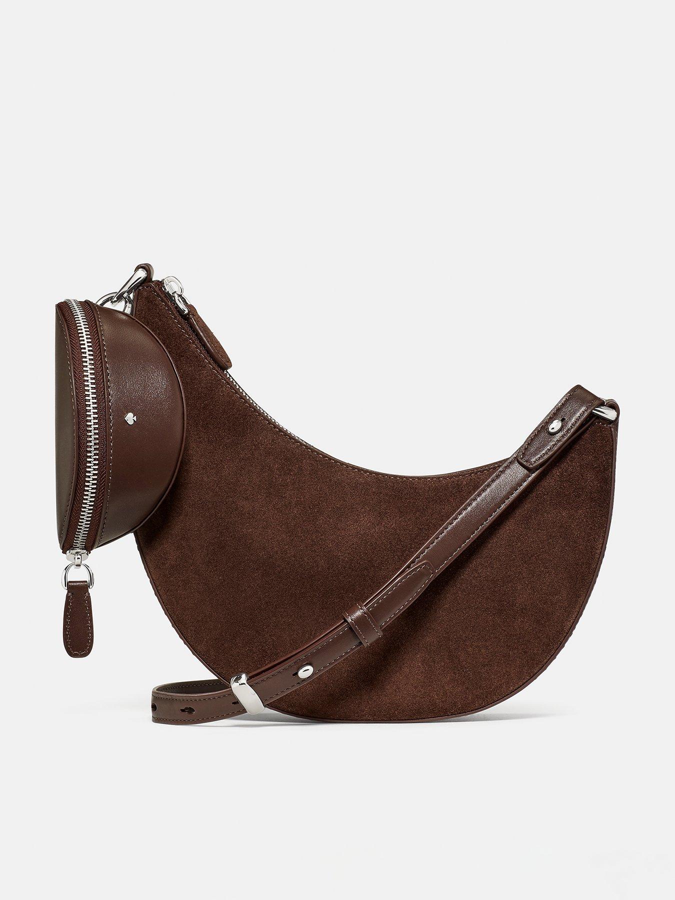 Image 1 of 6 of Kate Spade New York Duo Suede Crossbody Bag - Brown