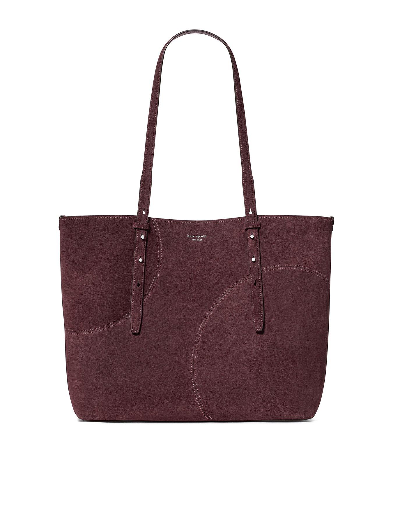 Image 1 of 6 of Kate Spade New York Womens Split Leather Zip Top Tote Bag - Purple