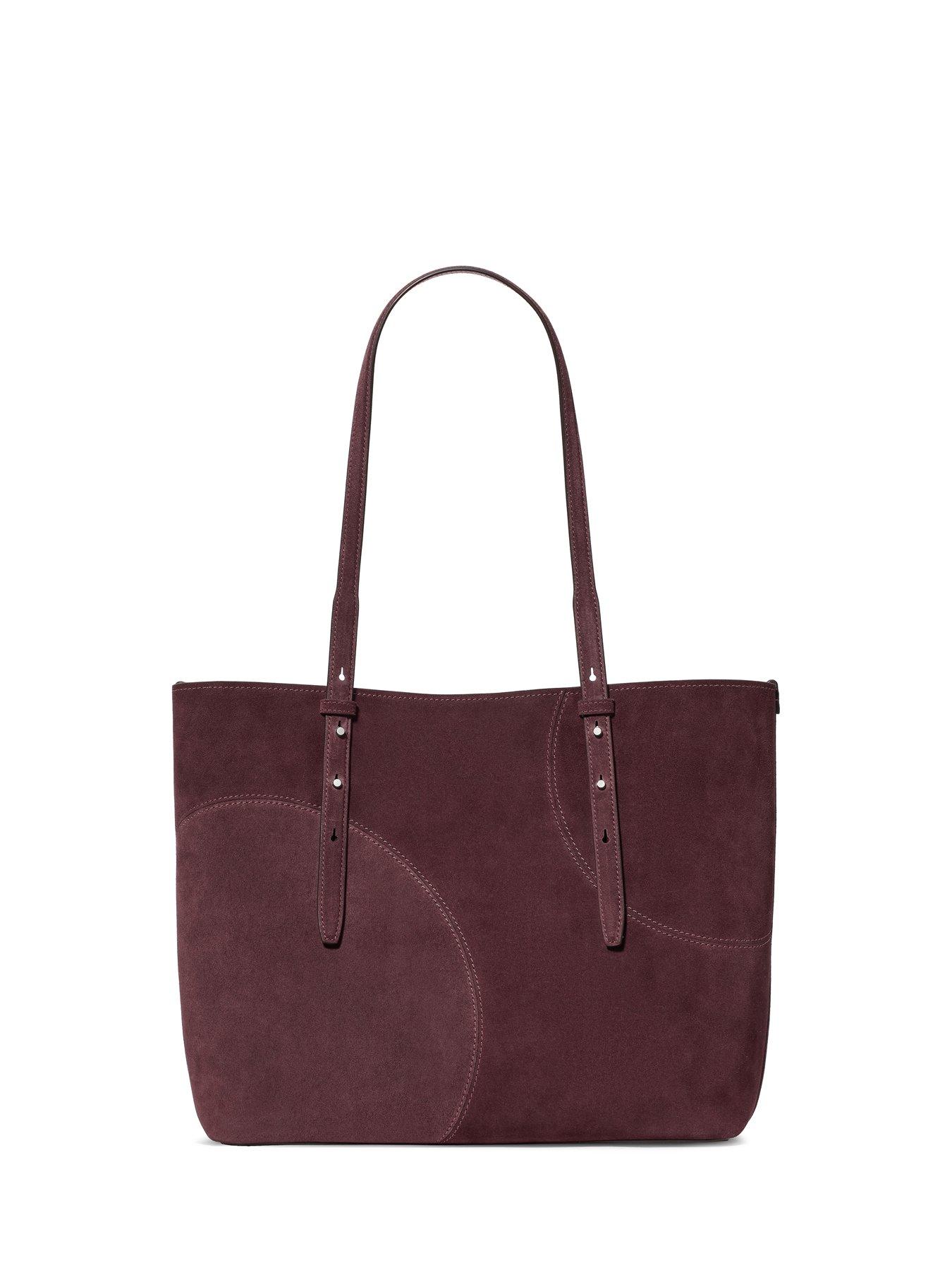 Image 3 of 6 of Kate Spade New York Womens Split Leather Zip Top Tote Bag - Purple