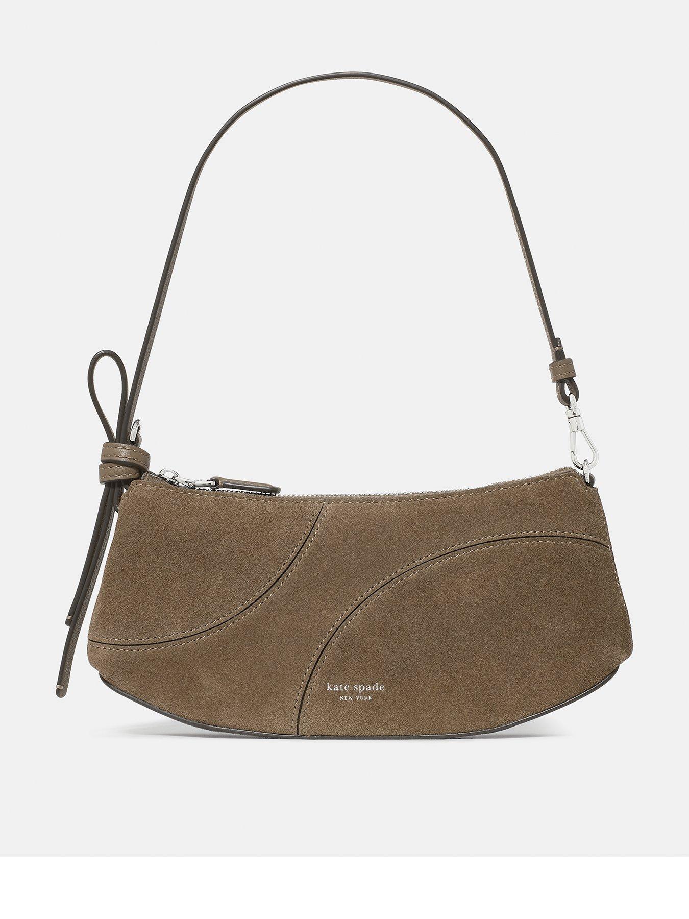 Image 1 of 6 of Kate Spade New York Loop Dot Patchwork Pochette Bag - Grey