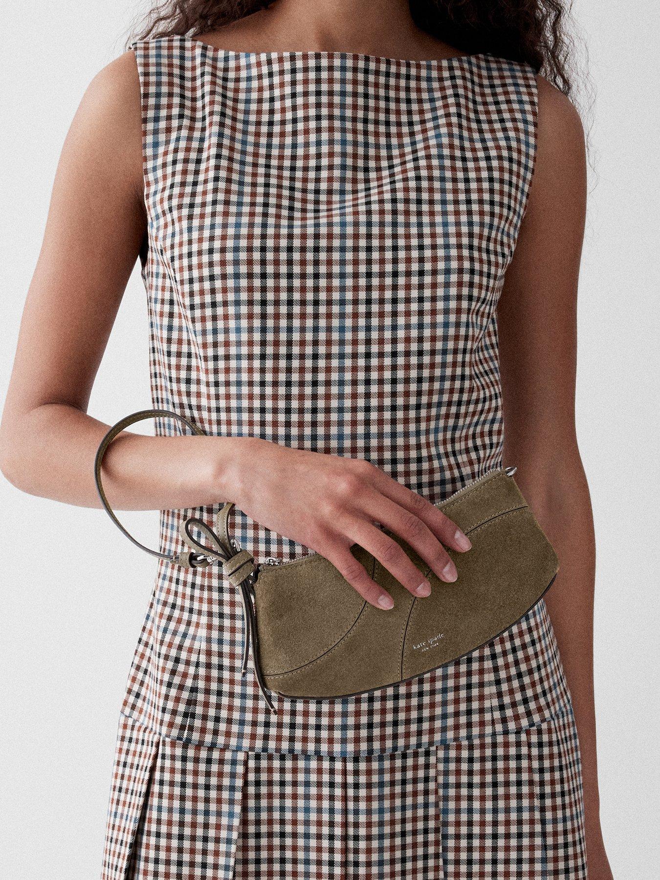 Image 3 of 6 of Kate Spade New York Loop Dot Patchwork Pochette Bag - Grey