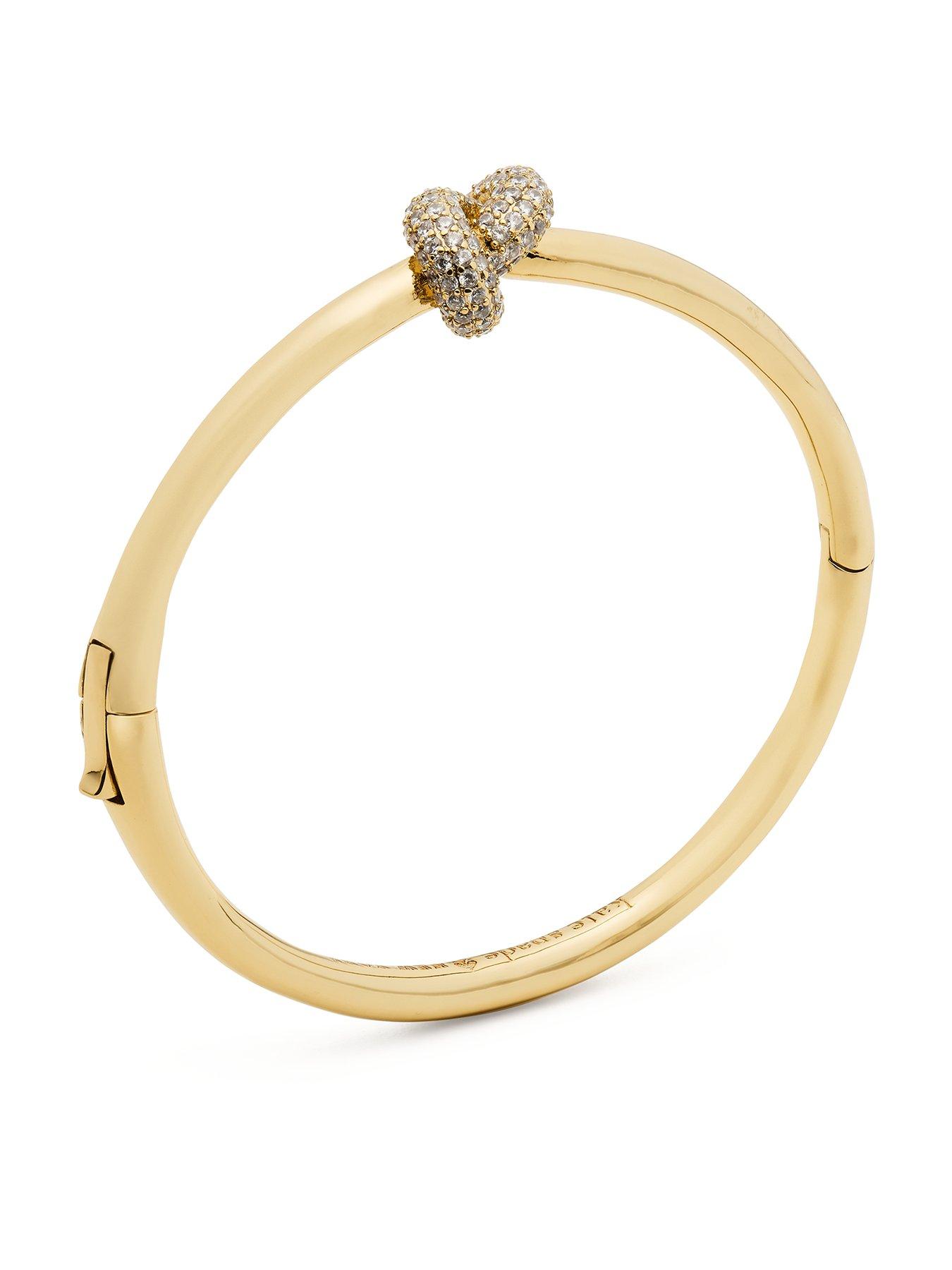 Kate Spade New York Sailor's Knot Pave Hinge Bangle - Gold