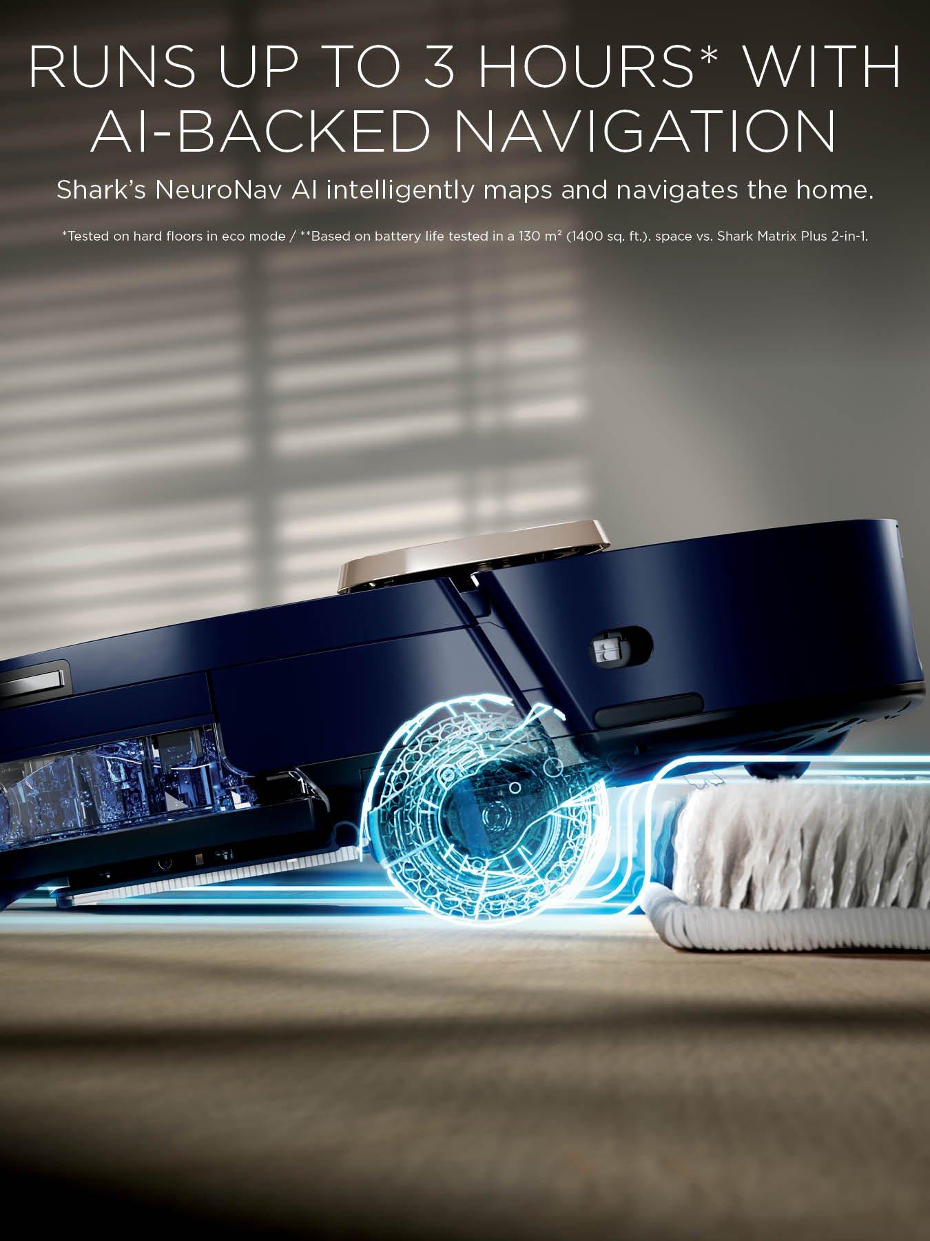 Image 7 of 8 of Shark PowerDetect Luxe UV Reveal 2-in-1 Vac &amp; Mop Robot Vacuum - Deep Harbour