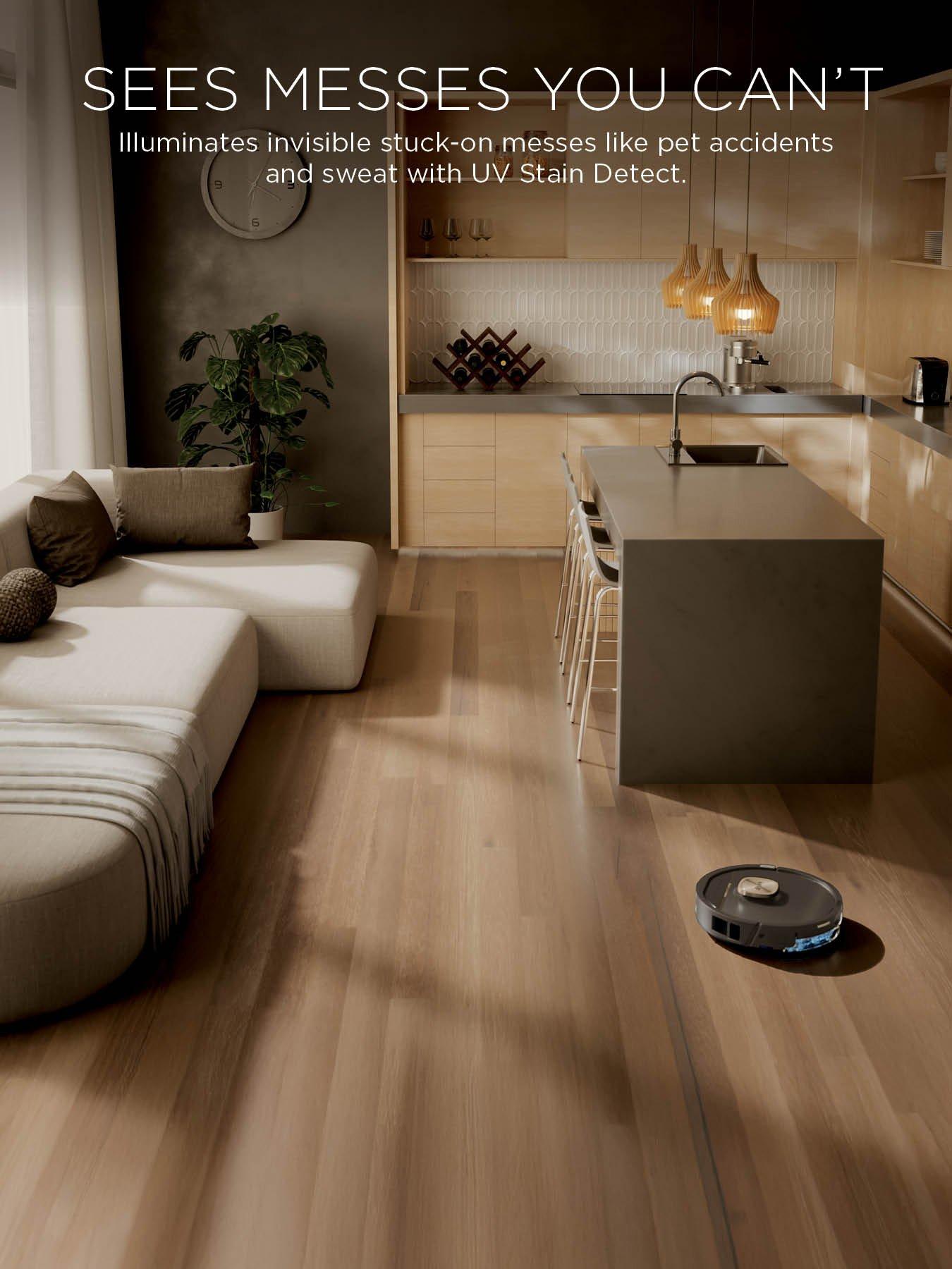 Image 4 of 8 of Shark PowerDetect Luxe UV Reveal 2-in-1 Vac &amp; Mop Robot Vacuum - Espresso