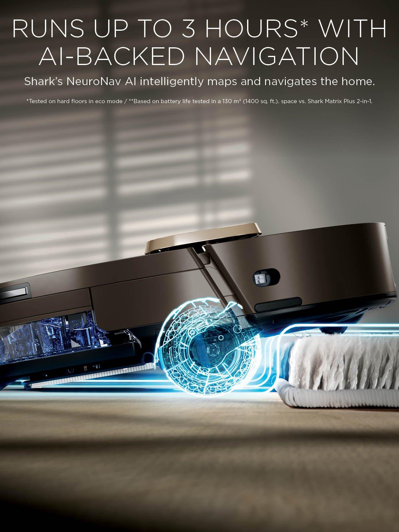Image 7 of 8 of Shark PowerDetect Luxe UV Reveal 2-in-1 Vac &amp; Mop Robot Vacuum - Espresso