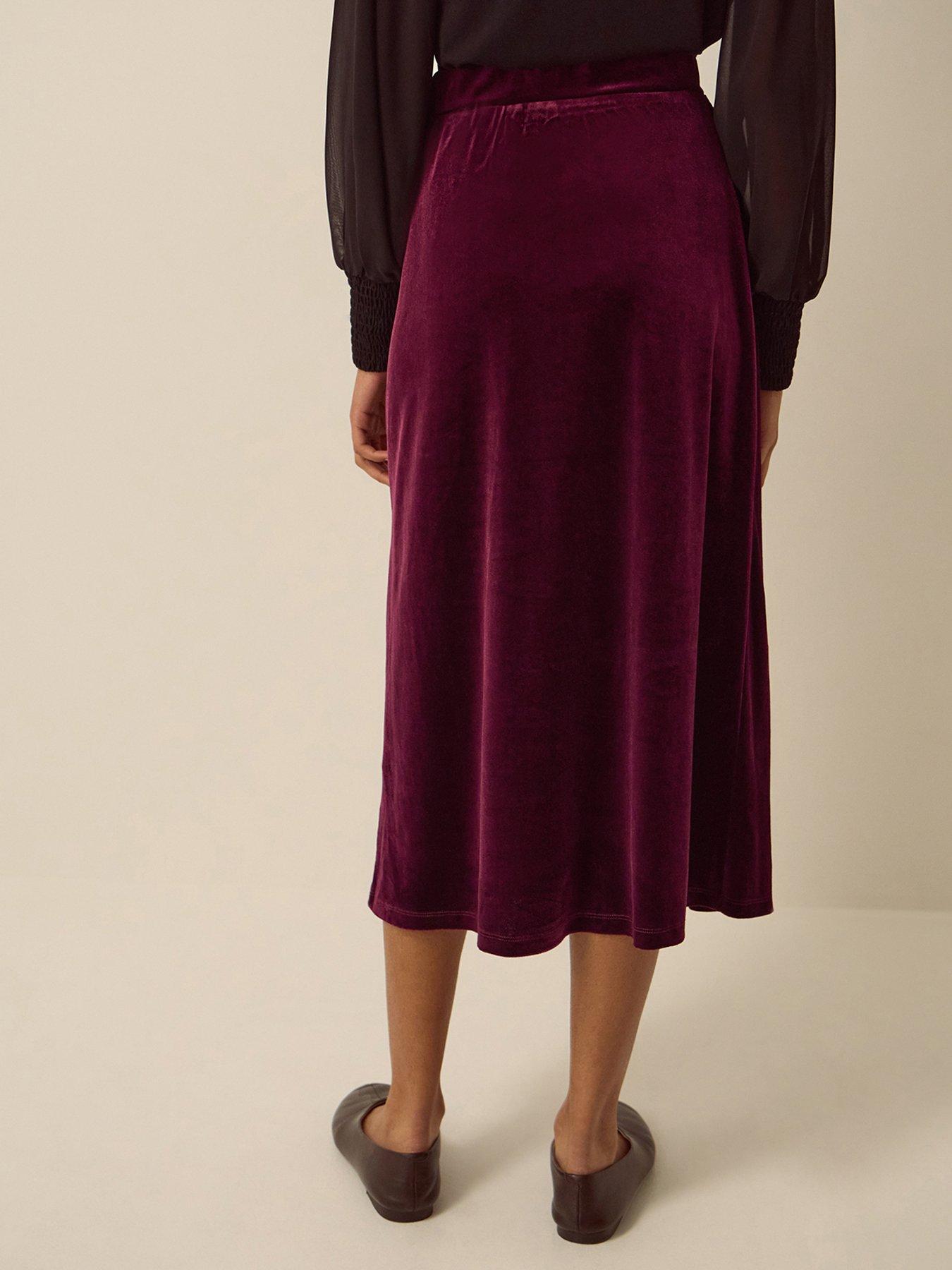 Image 2 of 5 of Monsoon Buffy Bow Velvet Skirt