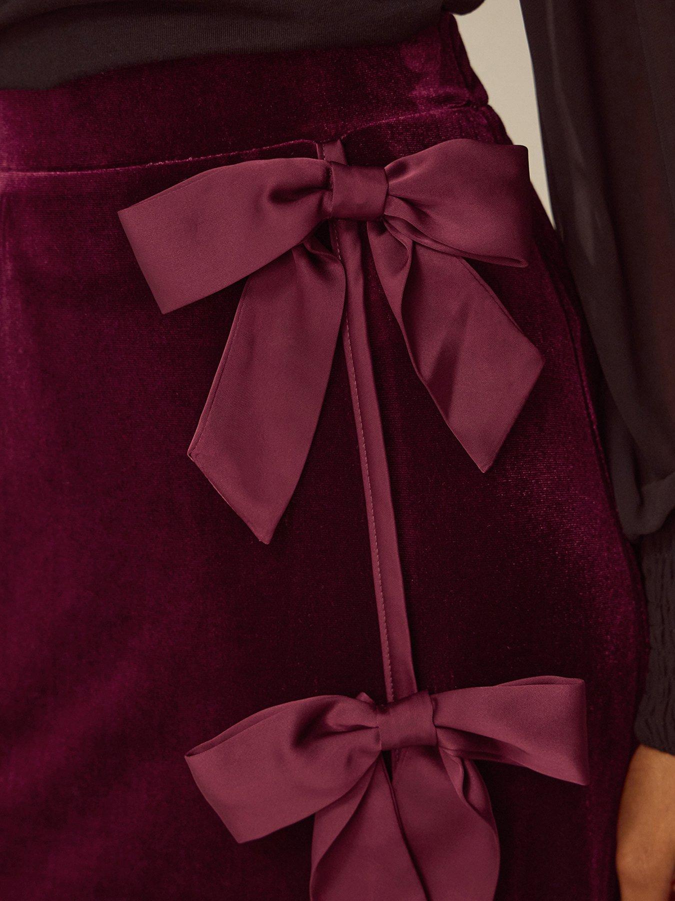 Image 5 of 5 of Monsoon Buffy Bow Velvet Skirt