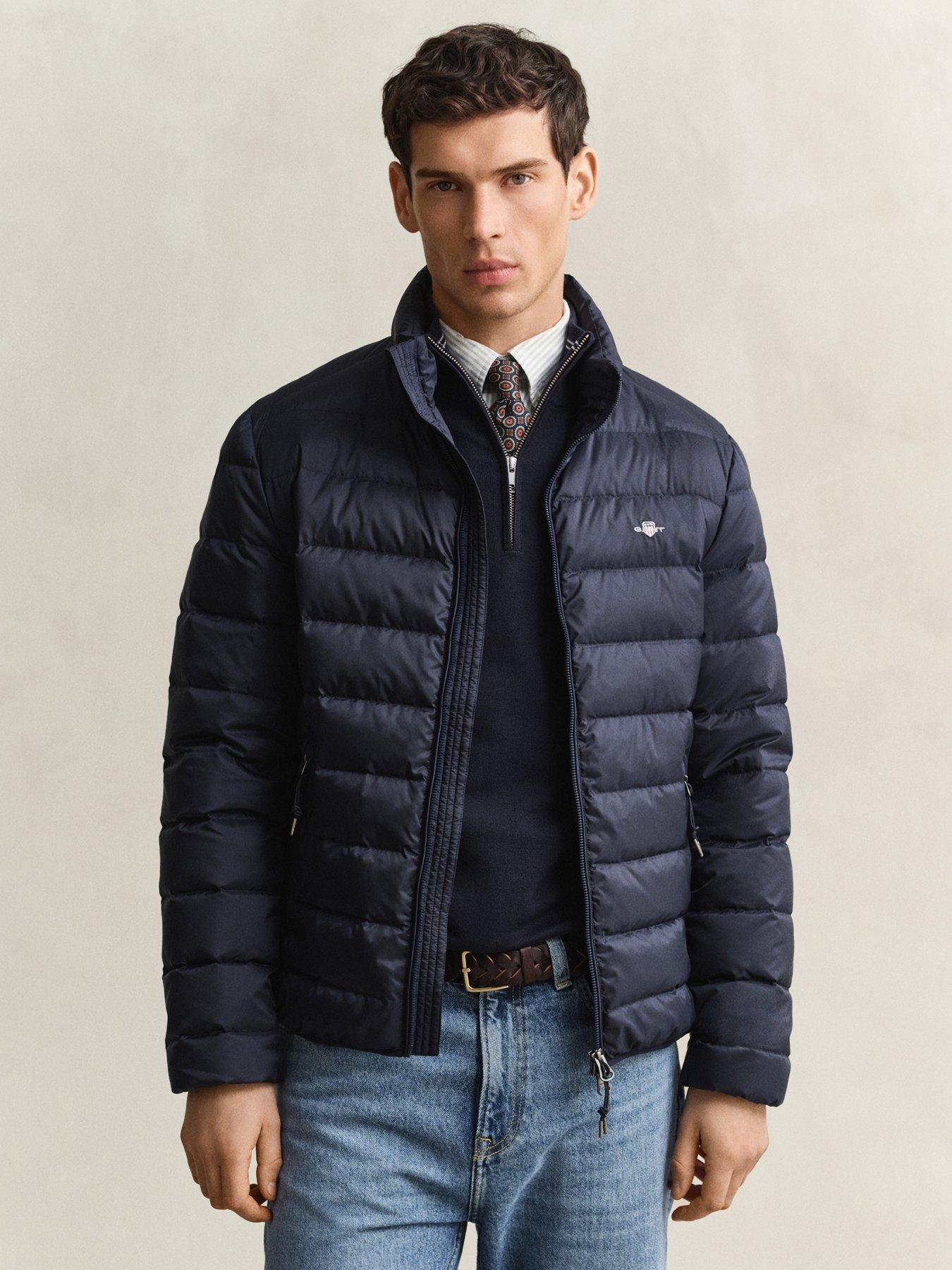 Image 1 of 5 of GANT Light Down Jacket - Navy