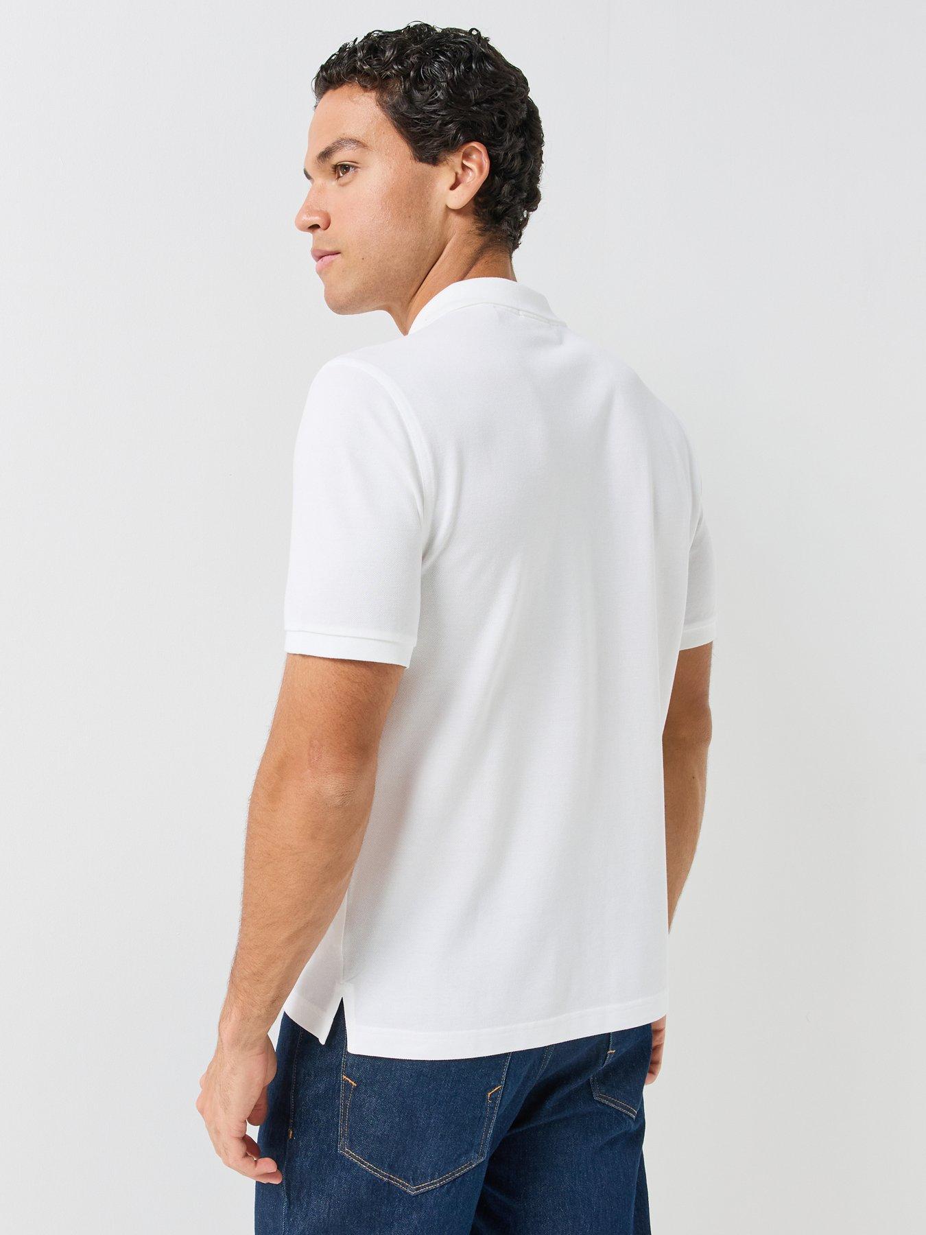 Image 2 of 5 of GANT Regular Fit Shield Short Sleeve Pique Polo Shirt - White