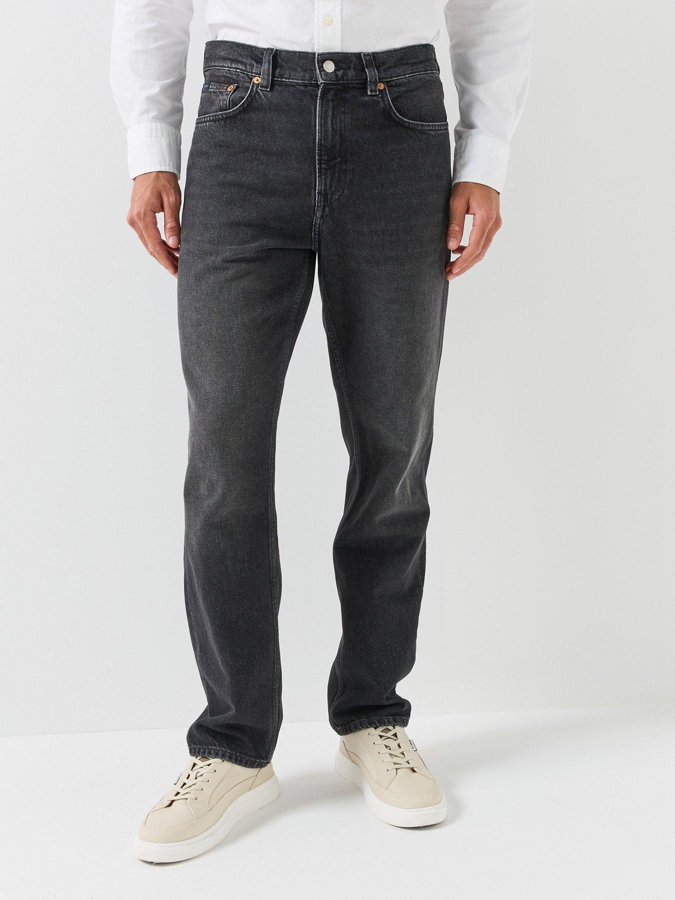 Image 1 of 6 of GANT Straight Fit Jeans - Black