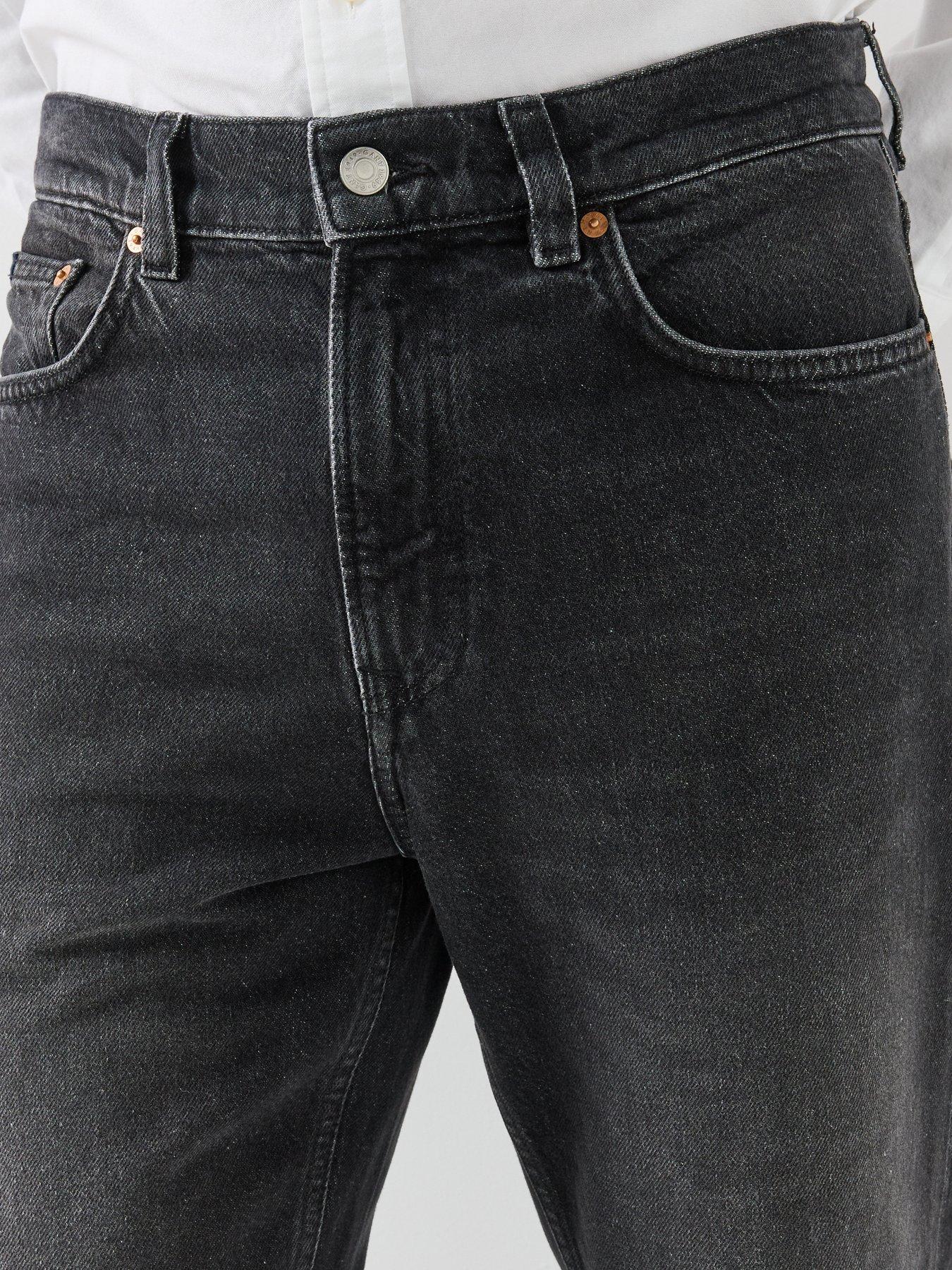 Image 4 of 6 of GANT Straight Fit Jeans - Black