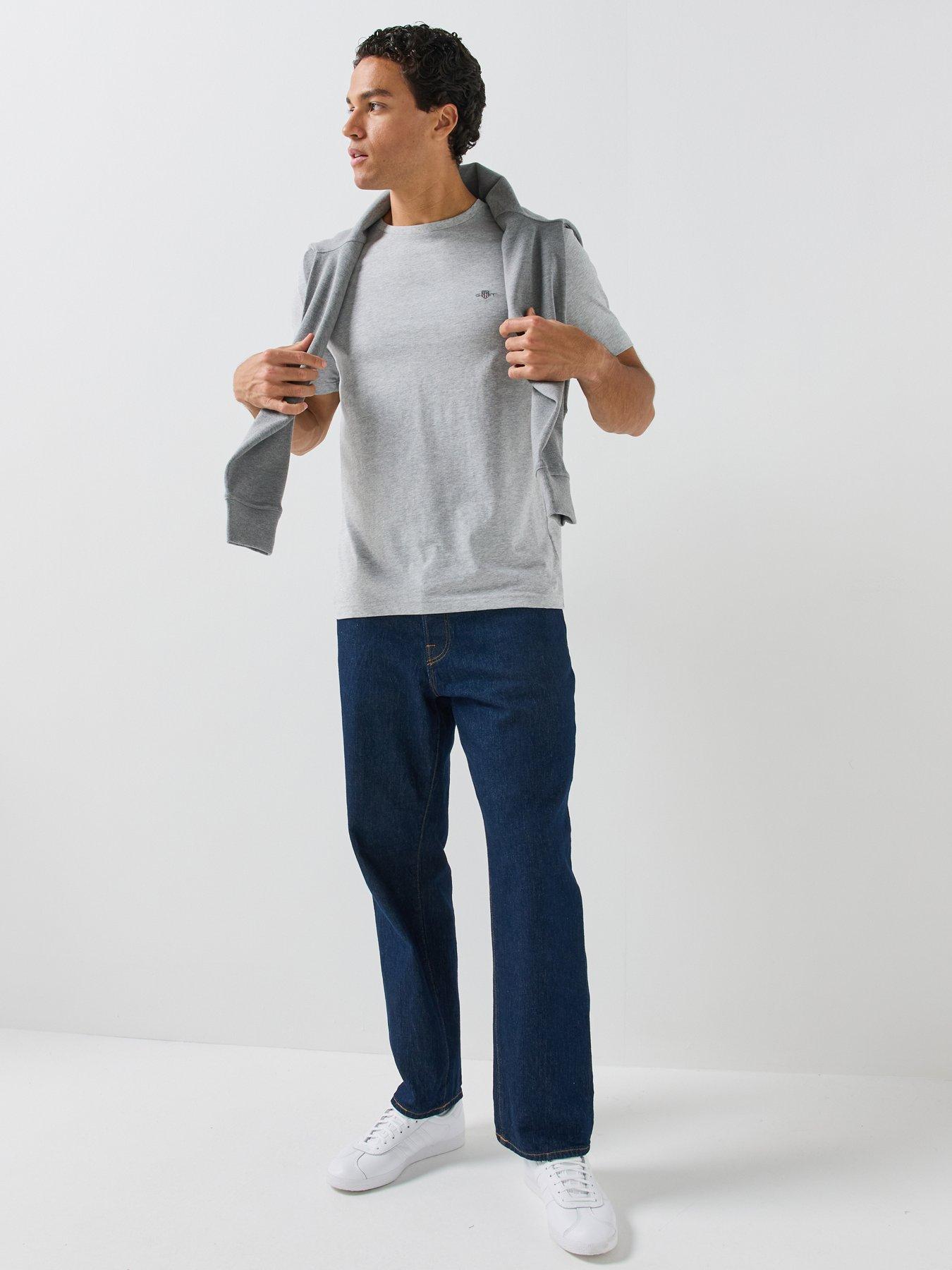 Image 3 of 6 of GANT Regular Fit Short Sleeve Shield T-shirt - Grey