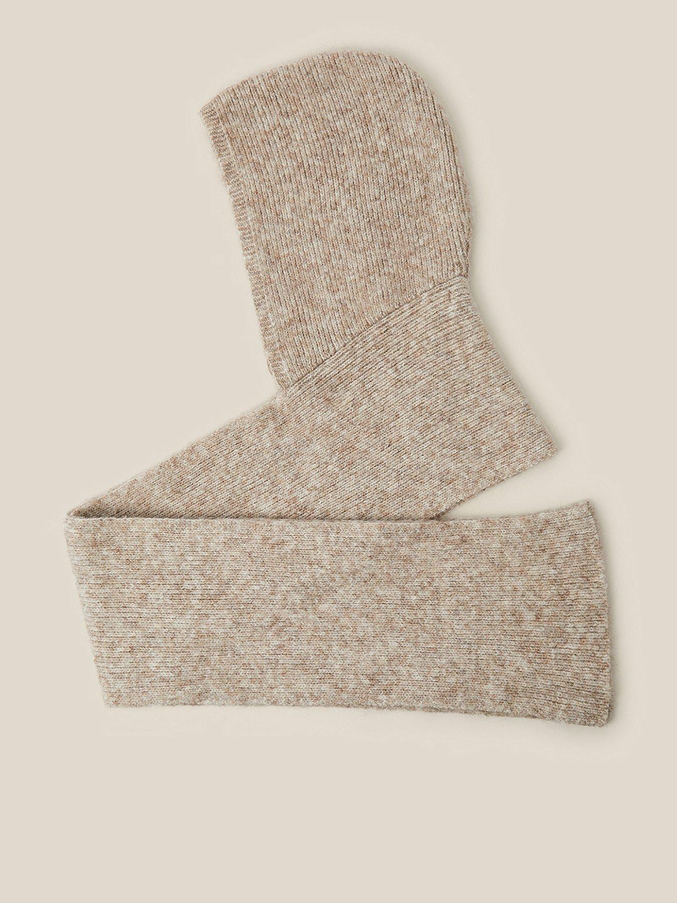 Image 1 of 2 of Monsoon Monsoon Tula Hooded Scarf - Cream