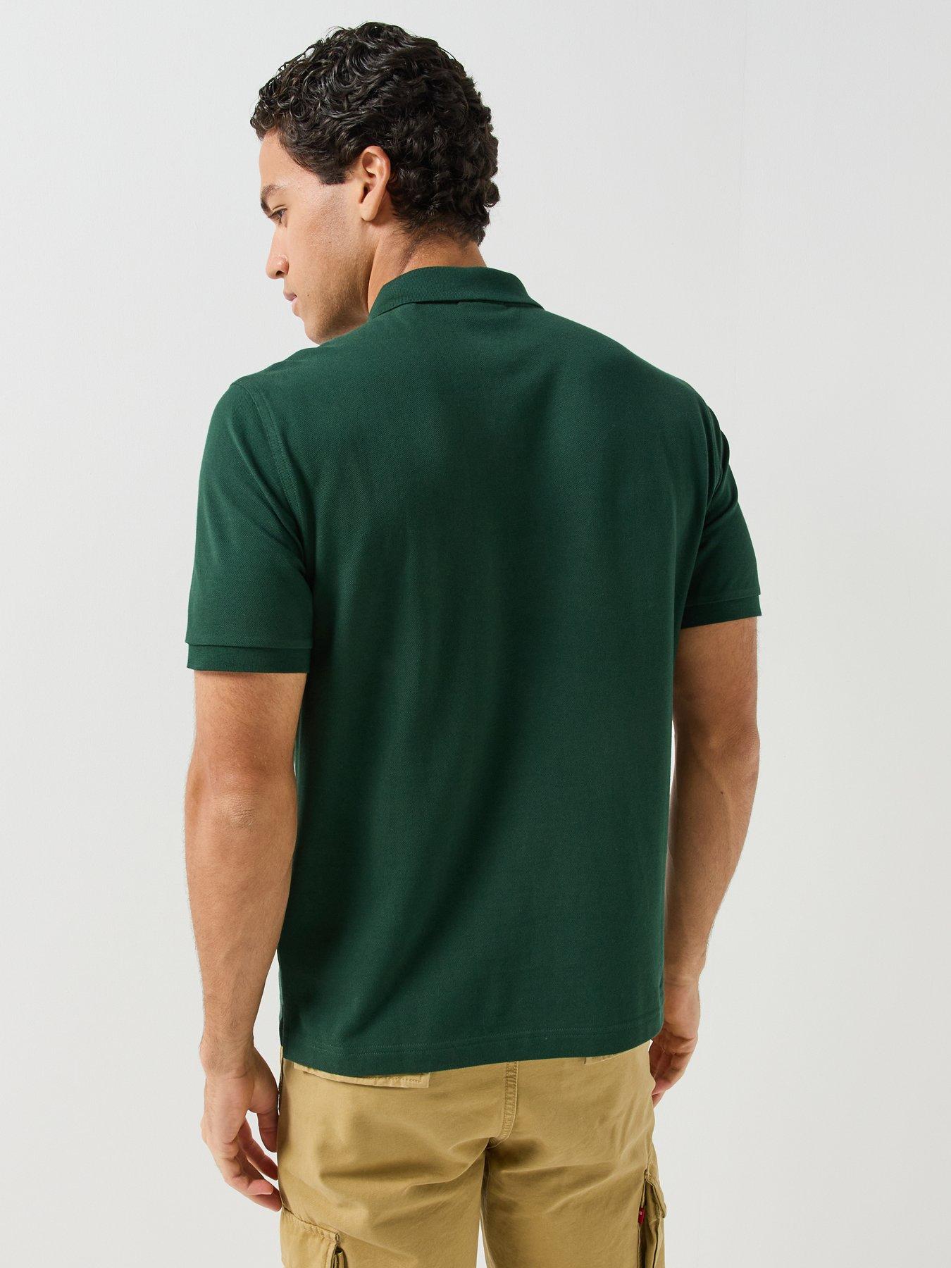 Image 2 of 6 of GANT Regular Fit Shield Short Sleeve Pique Polo Shirt - Green
