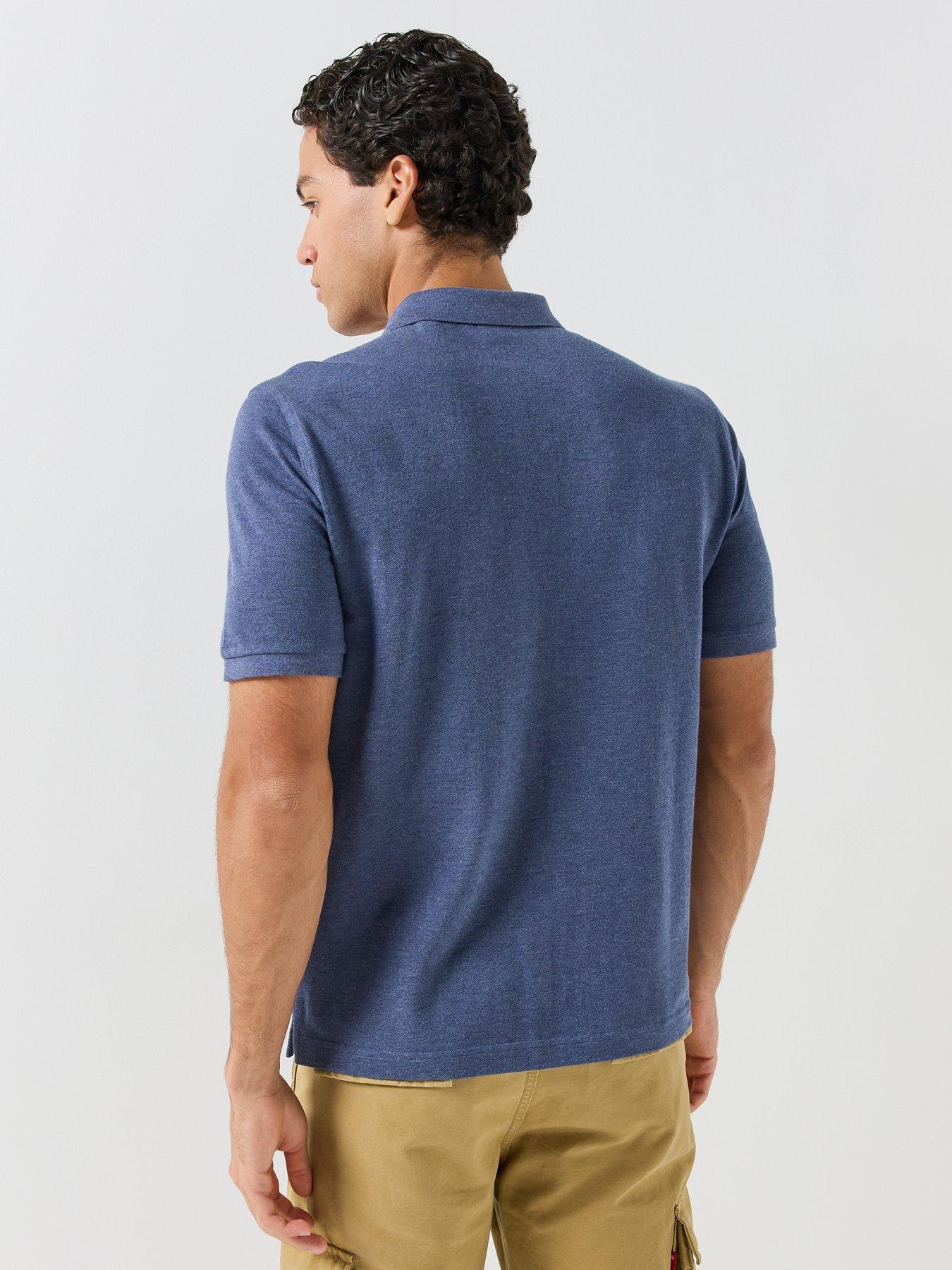 Image 2 of 6 of GANT Regular Fit Shield Short Sleeve Pique Polo Shirt - Navy