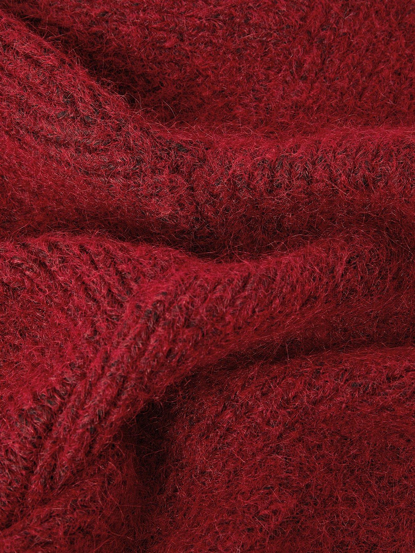 Image 2 of 2 of Monsoon Monsoon Tula Hooded Scarf - Red