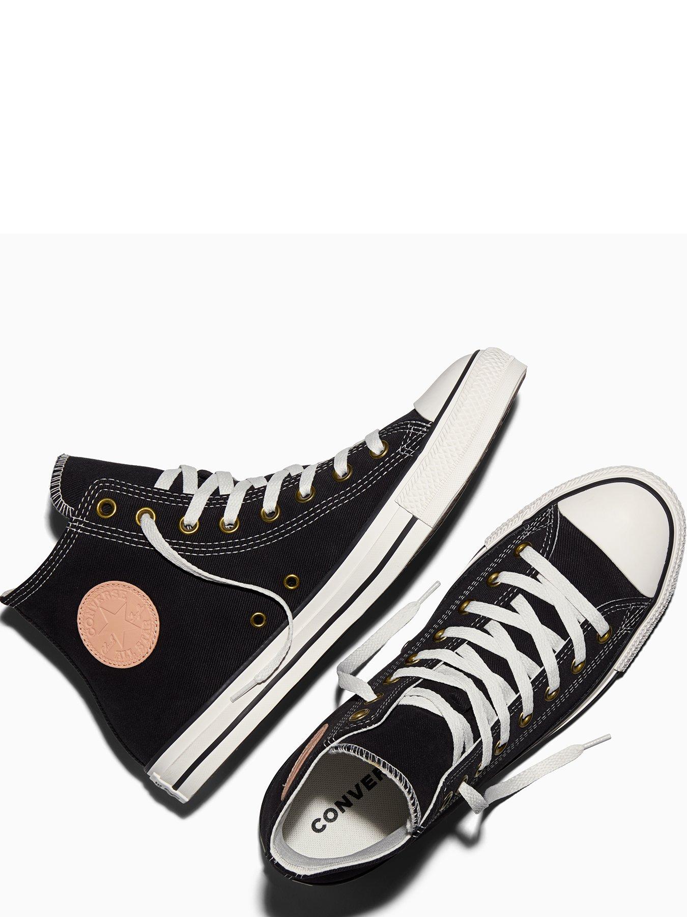 Image 4 of 5 of Converse Mens Chuck Taylor All Star Hi Workwear Twill High-Top Trainers - Black