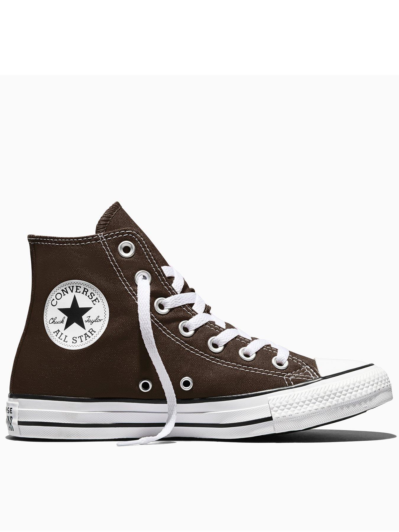 Image 1 of 5 of Converse Unisex Chuck Taylor All Star Hi Canvas High-Top Trainers - Brown