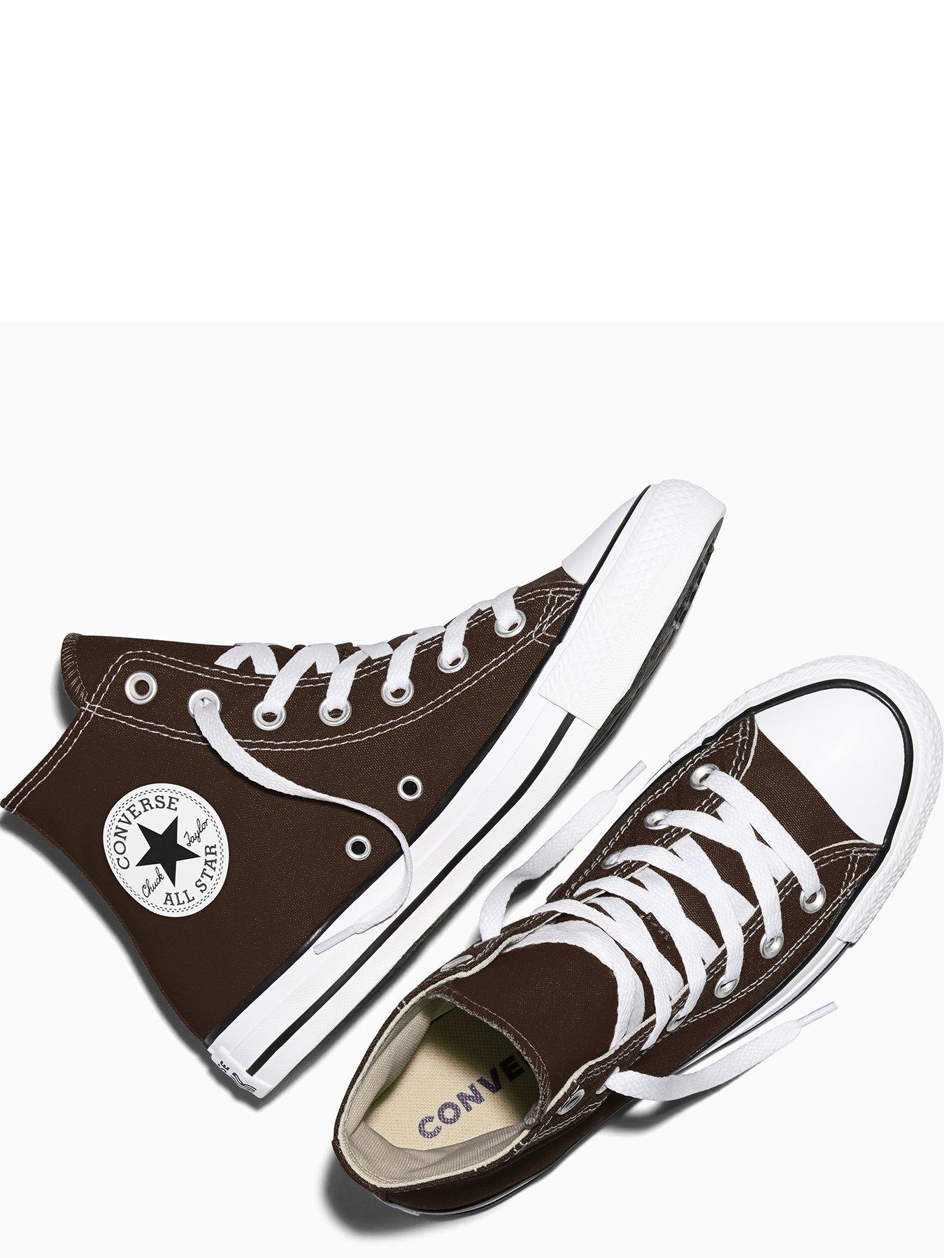 Image 4 of 5 of Converse Unisex Chuck Taylor All Star Hi Canvas High-Top Trainers - Brown