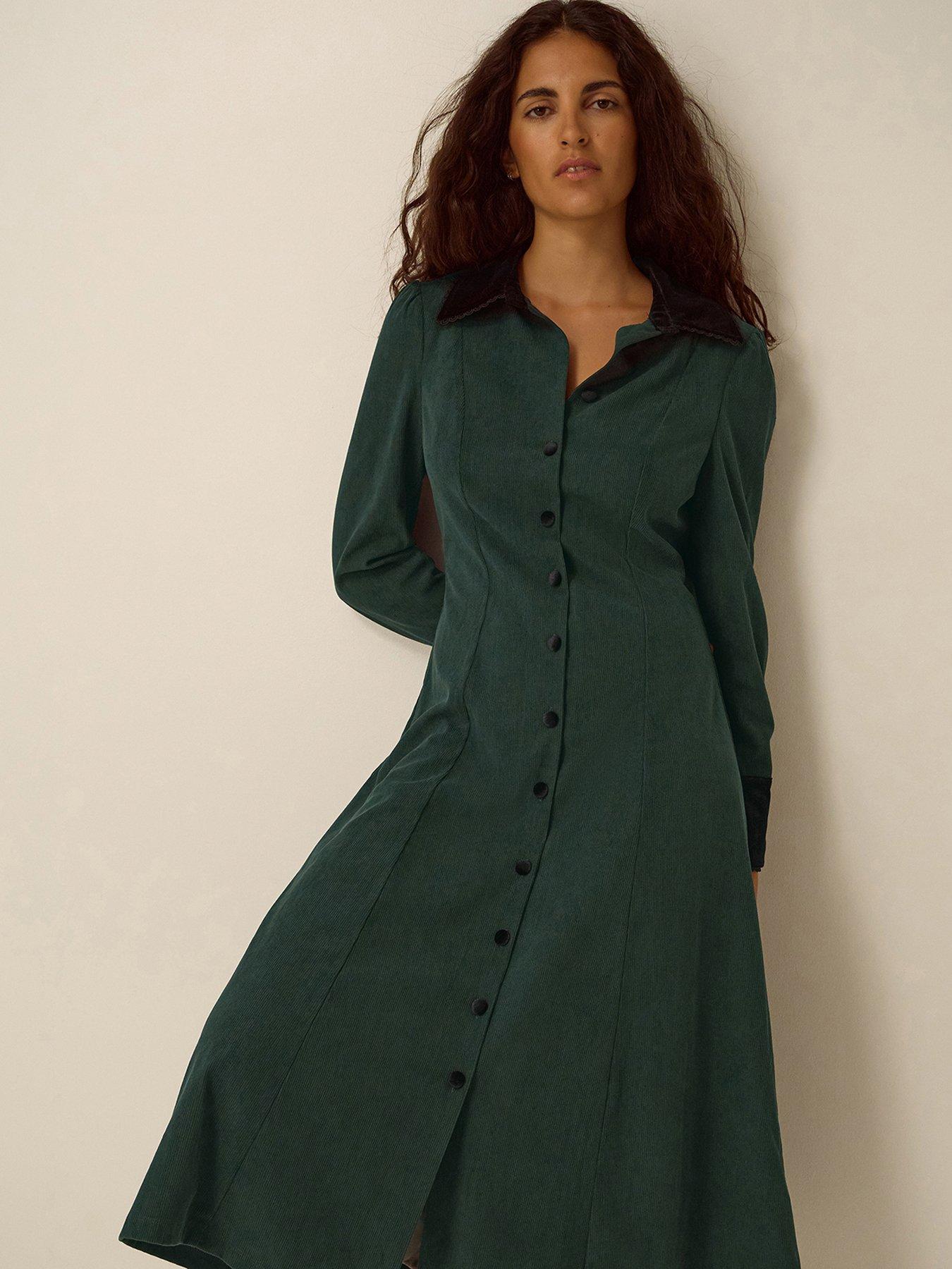 Image 1 of 5 of Monsoon Saba Stretch Cord Dress
