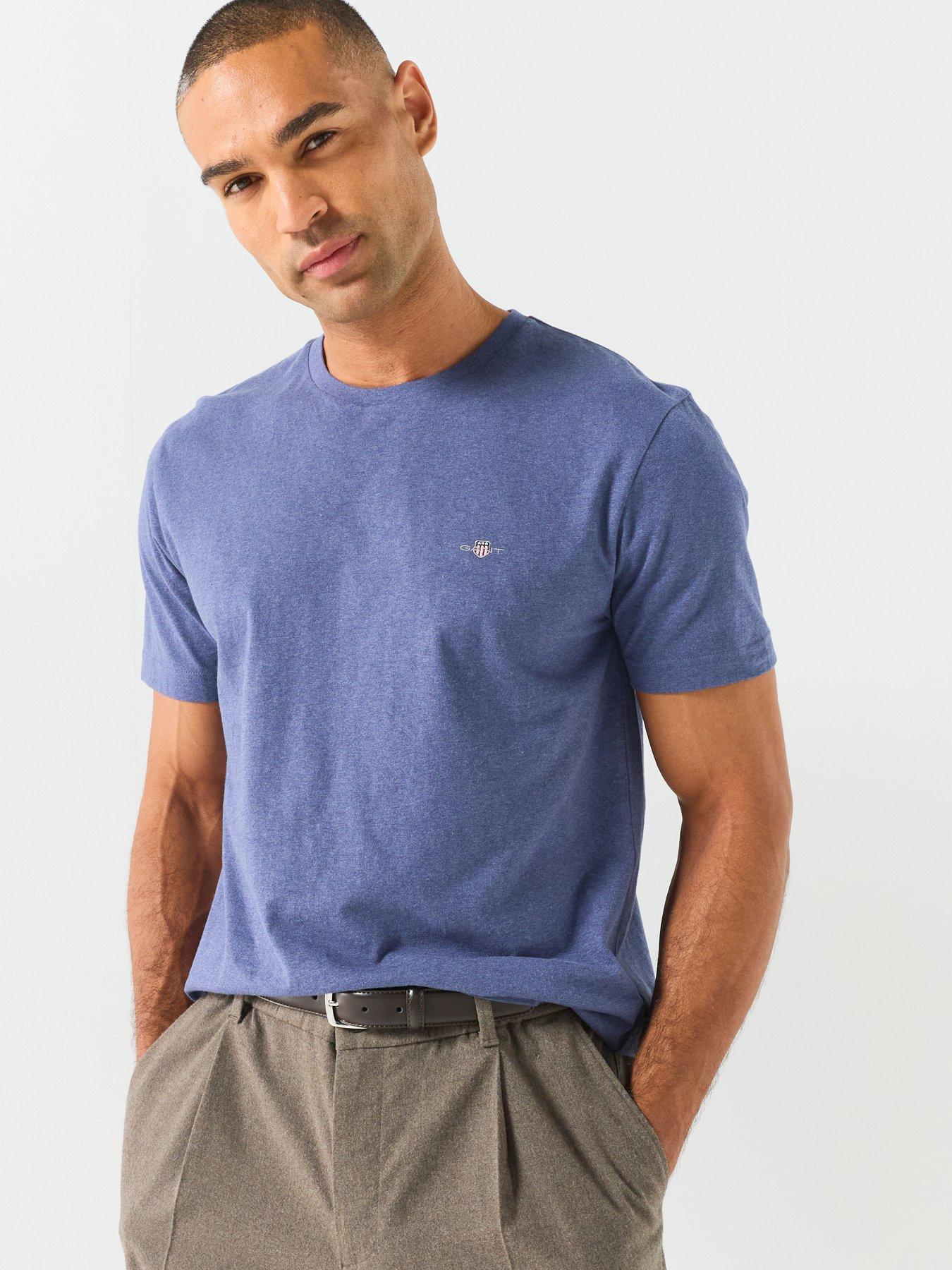 Image 1 of 5 of GANT Regular Fit Shield Shortsleeve T-Shirt - Blue