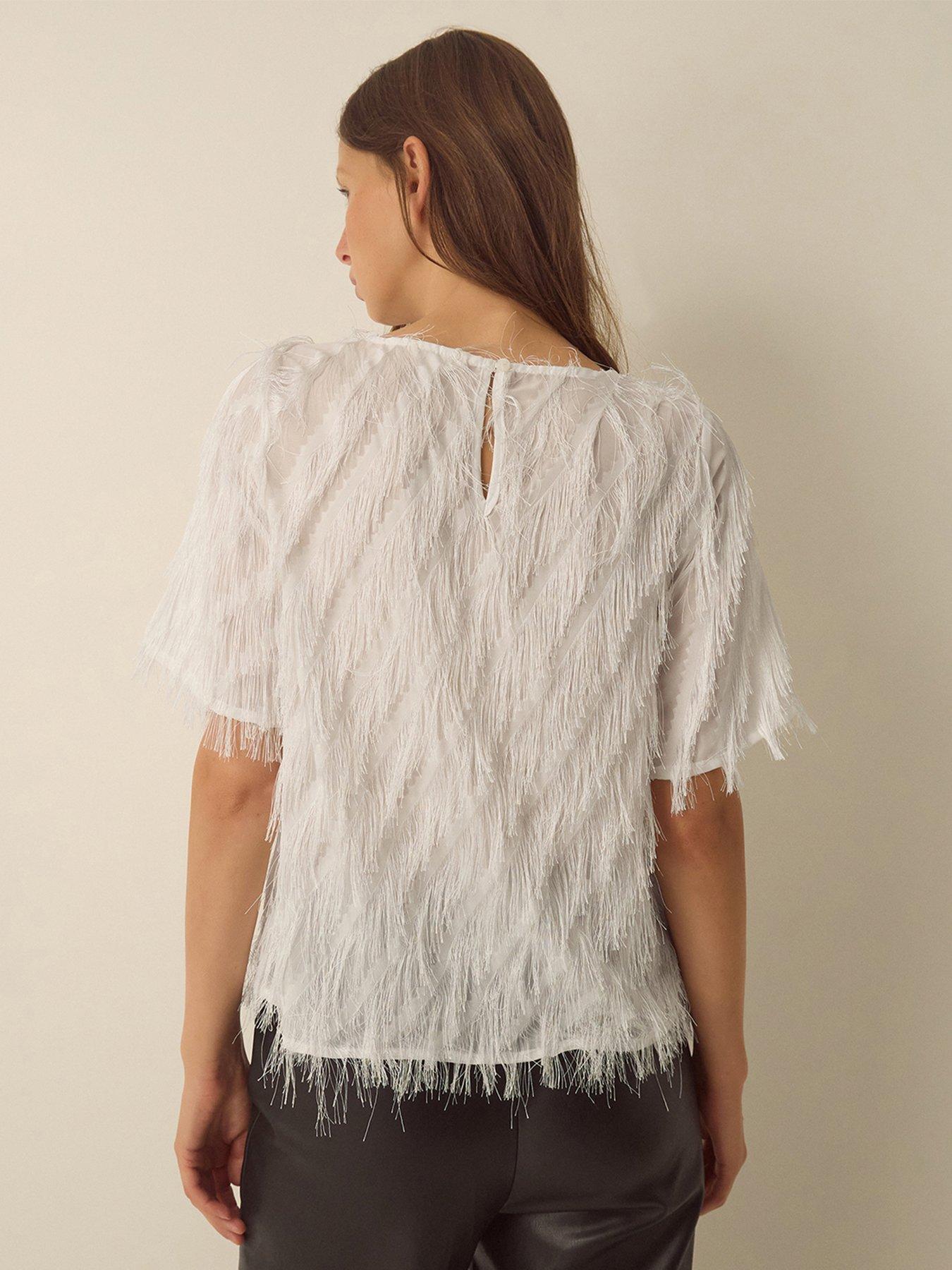 Image 3 of 4 of Monsoon Fadia Fringe Tshirt