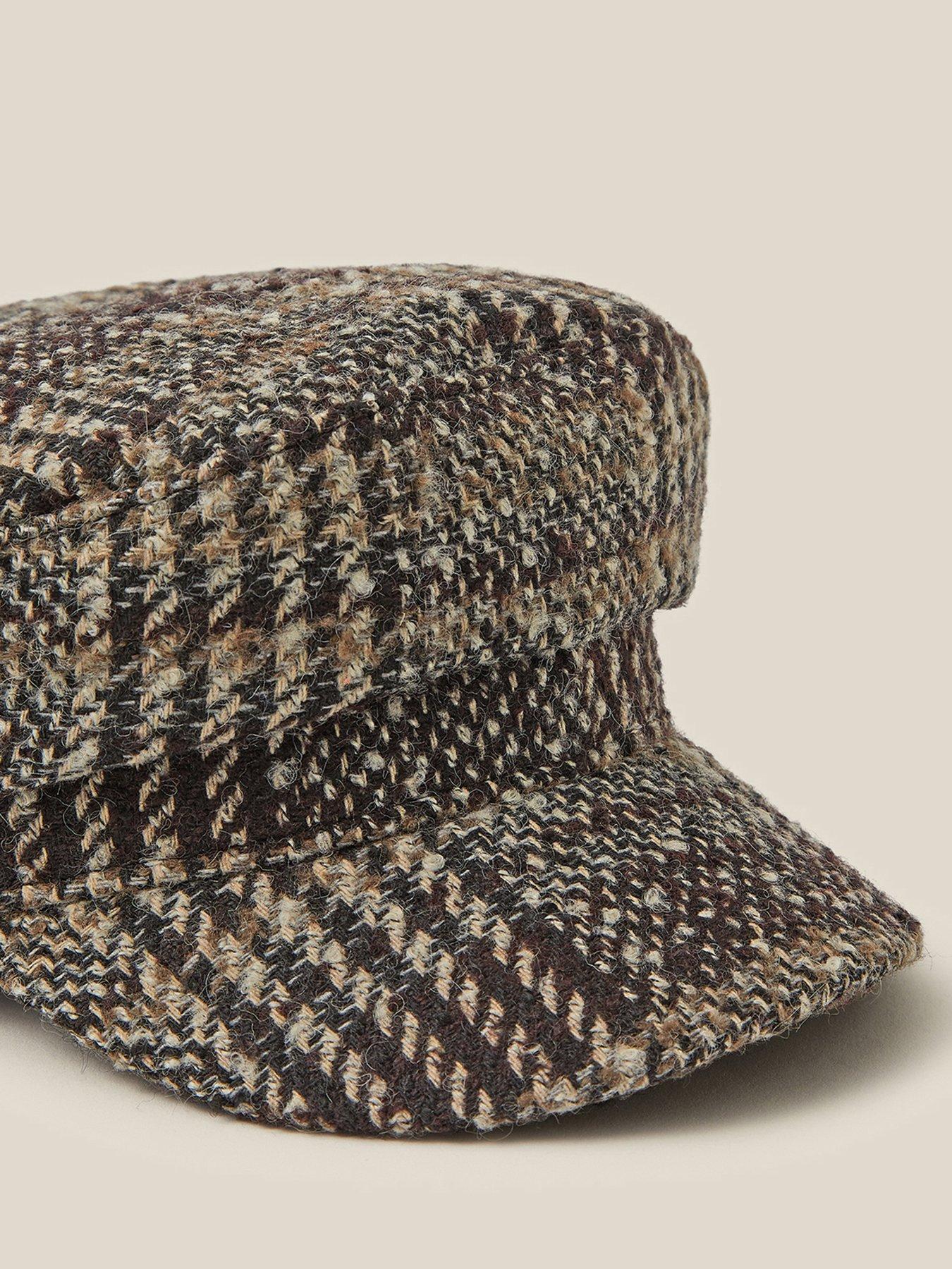 Image 3 of 3 of Monsoon Myla Check Baker Boy Hat - Multi