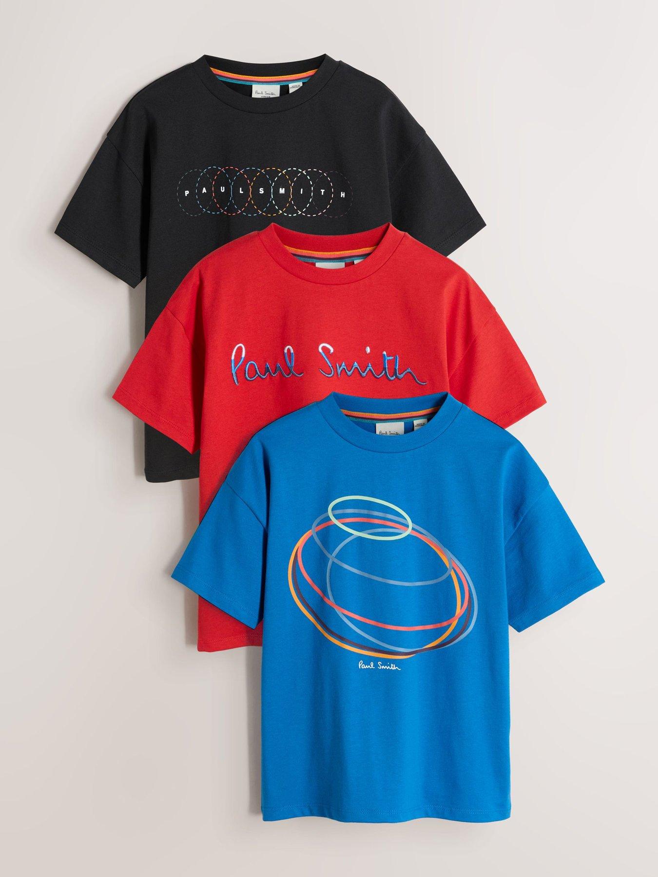 Paul Smith Junior Psjb 3pk Ss Blu Red Blk Graph