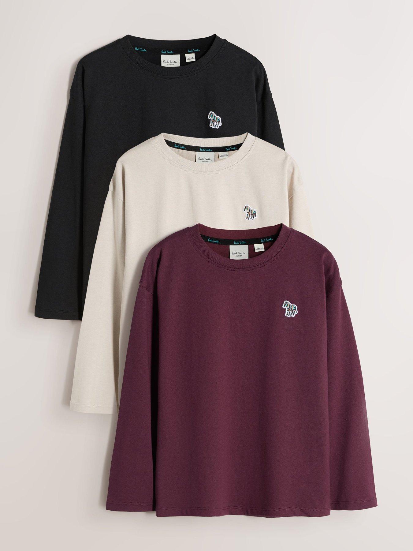 Paul Smith Junior Psjb 3pk Ls Stne Blk Burg