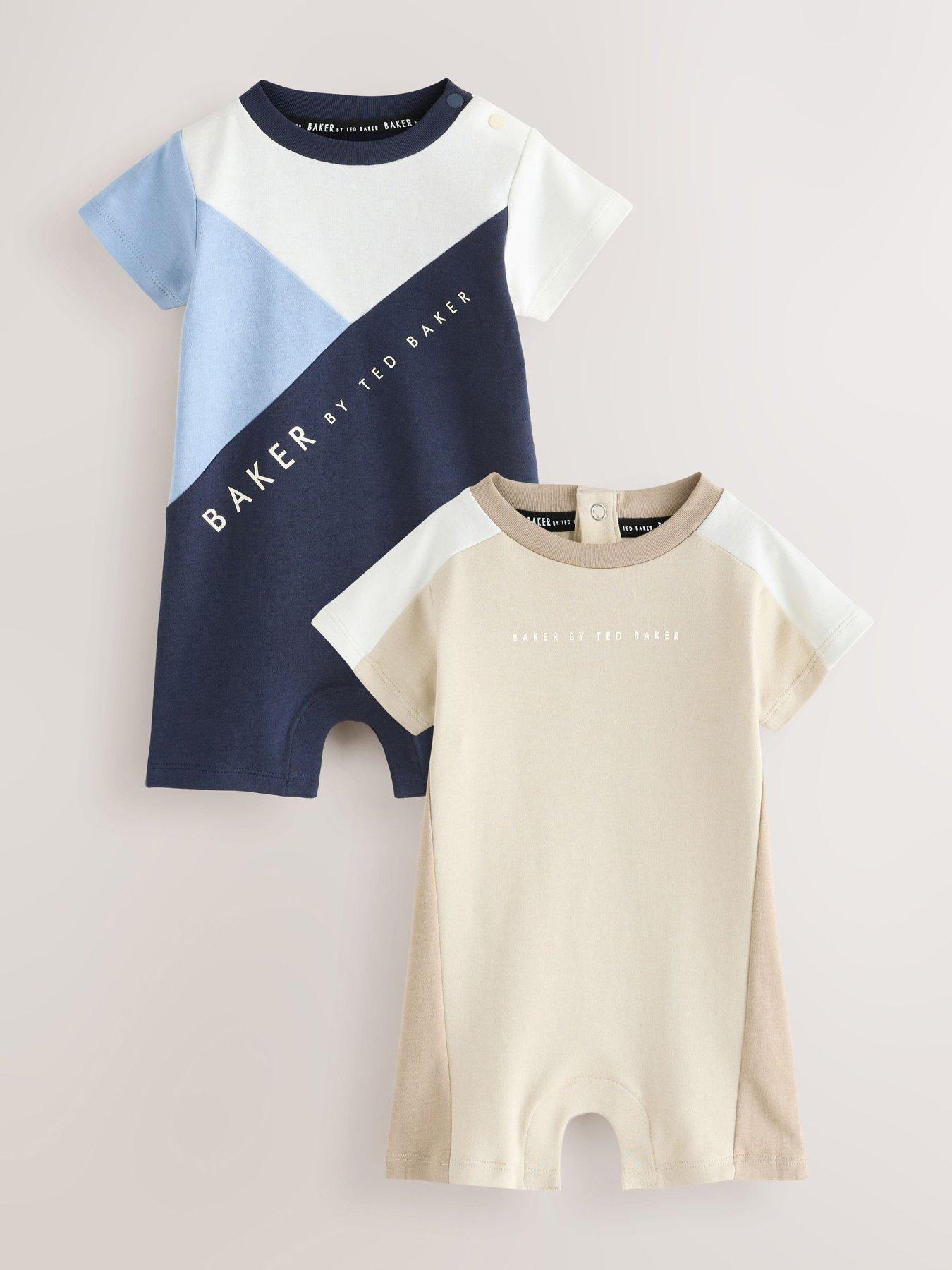 Ted Baker Baby Boys 2 Pack Colourblock Rompers - Multi