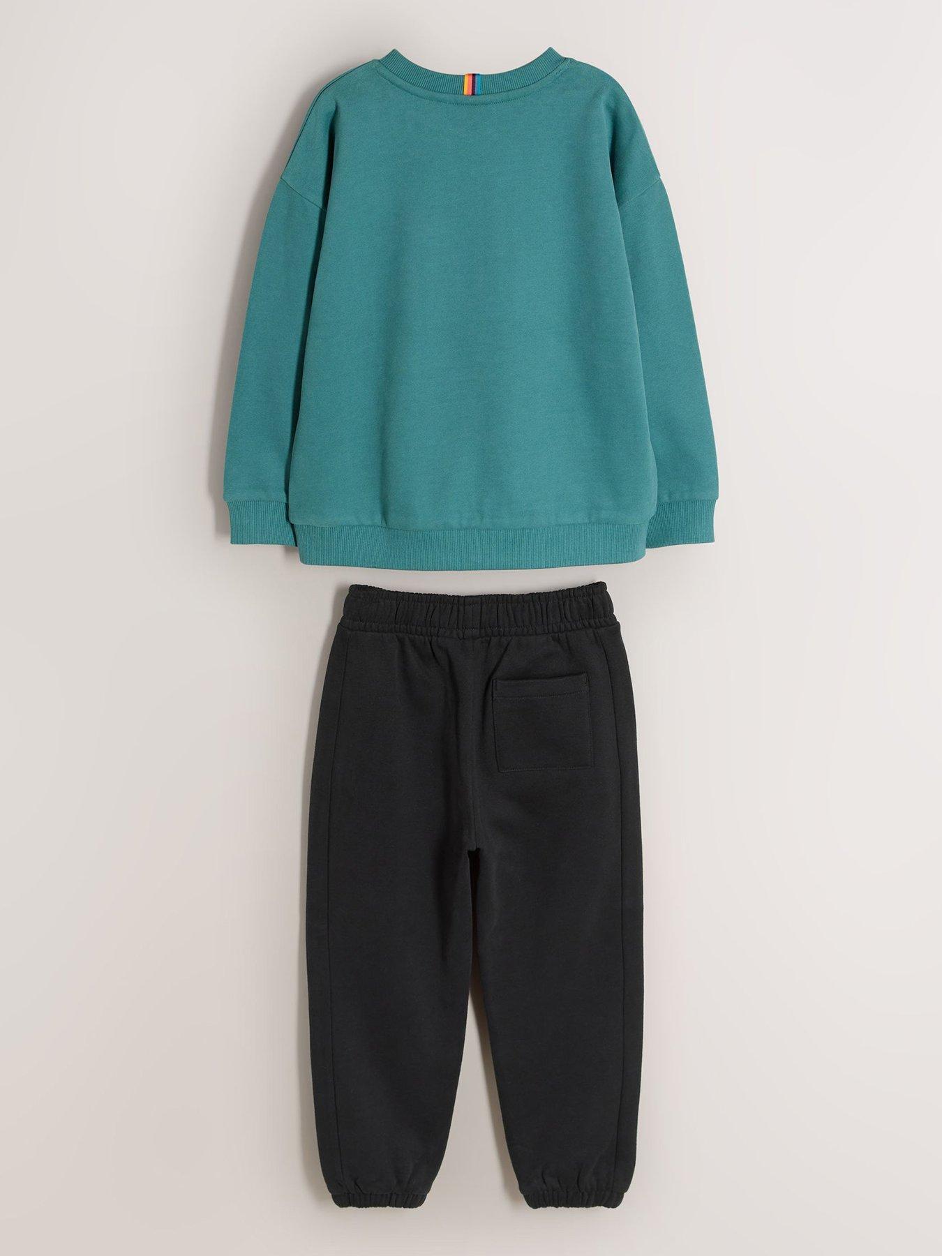 Image 2 of 5 of Paul Smith Junior Boys Zebra Logo Sweat &amp; Joggers Set - Green/black