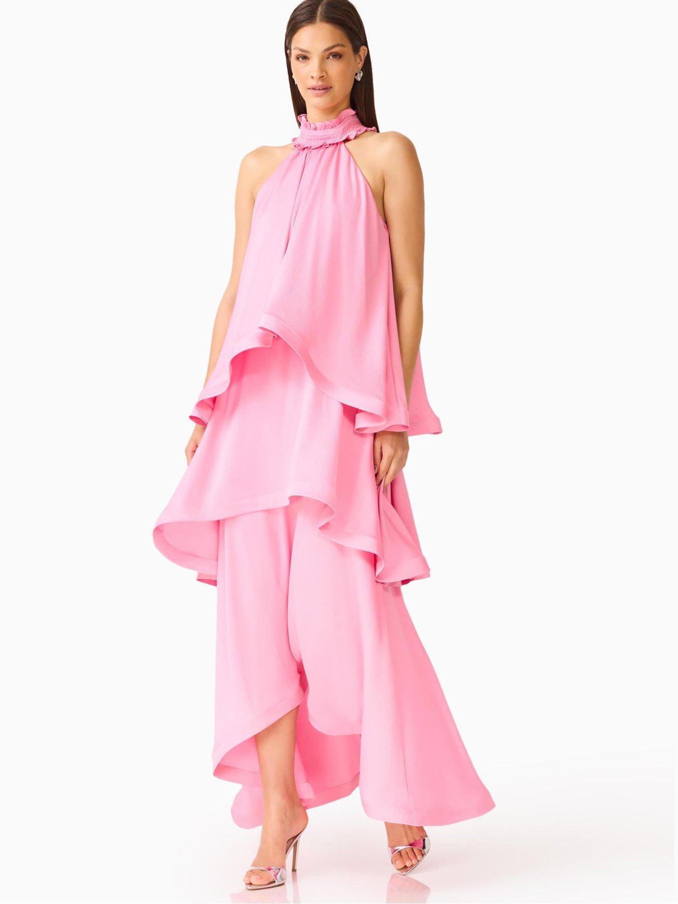 Image 1 of 4 of Elliatt Calista Tiered Gown - Pink