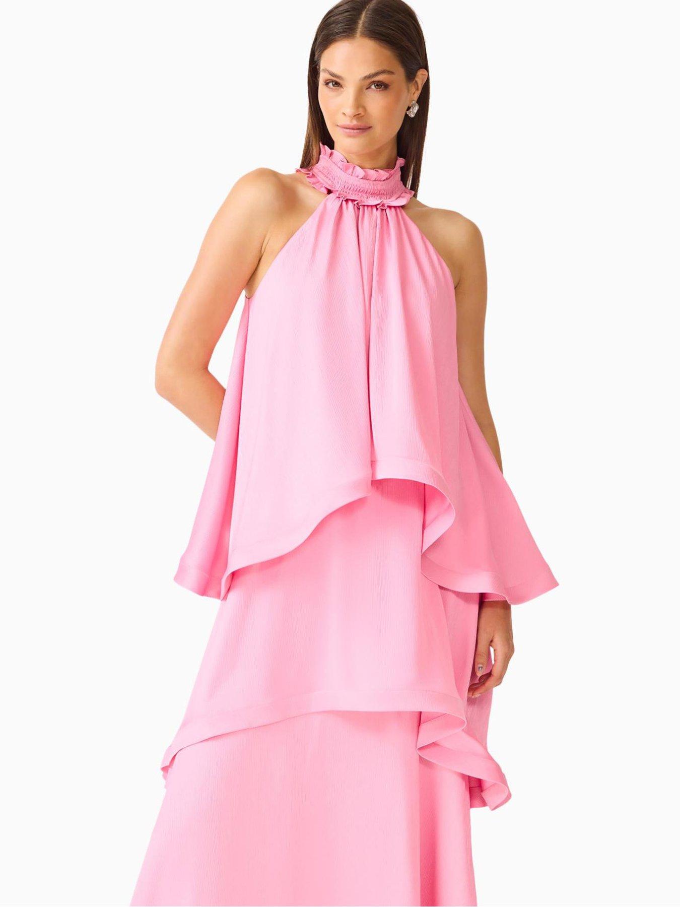 Image 2 of 4 of Elliatt Calista Tiered Gown - Pink