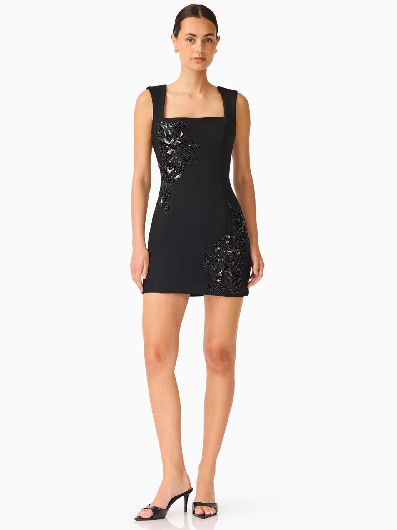 Elliatt Odelia Beaded Mini Dress - Black