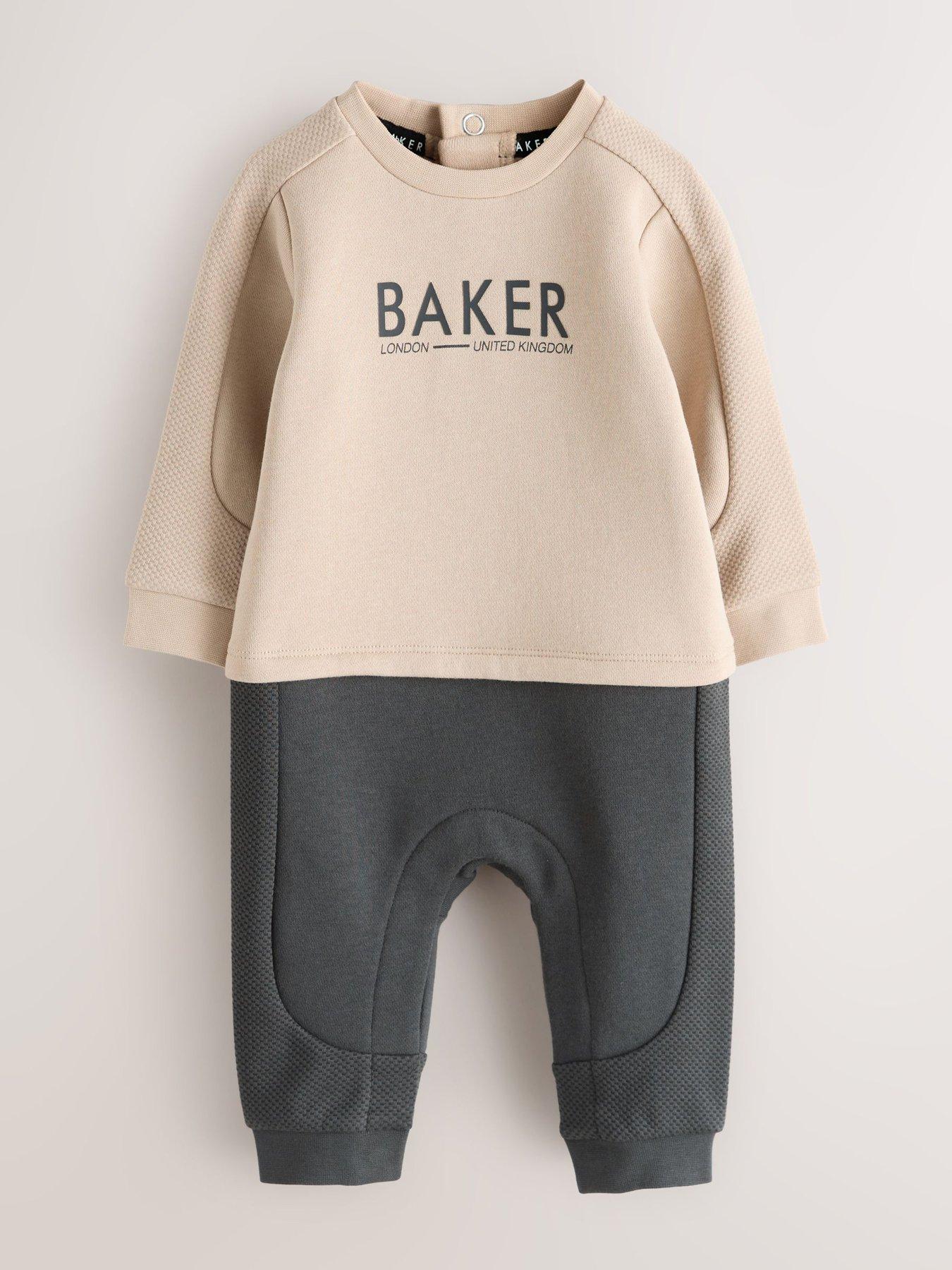 Ted Baker Baby Boys Textured Romper - Beige
