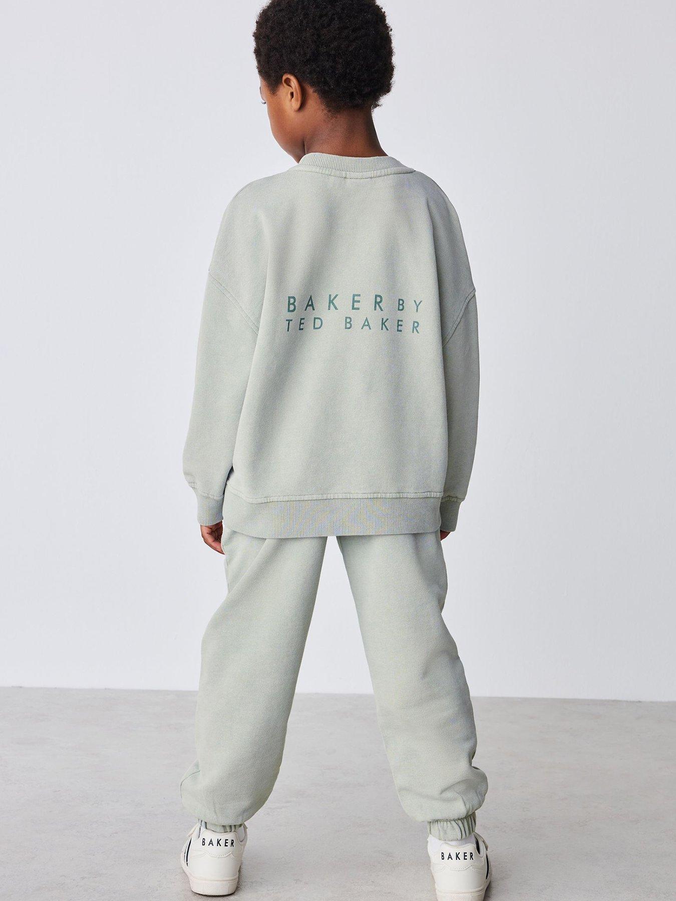 Ted Baker Boys Oversized Washed Sweatshirt And Joggers Set - Green
