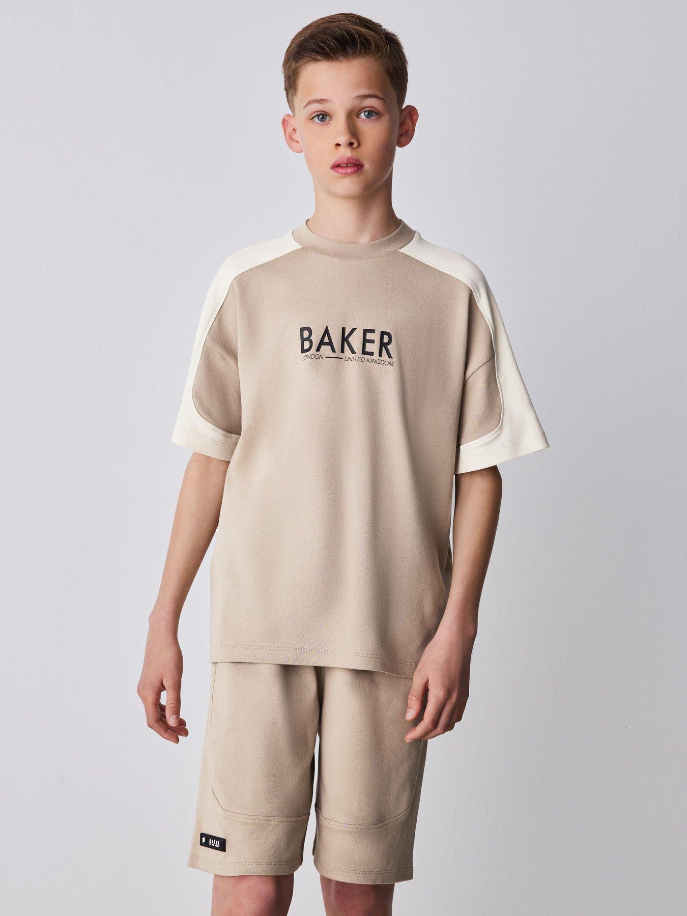Ted Baker Boys Oversized Panel T-shirt And Shorts Set - Beige