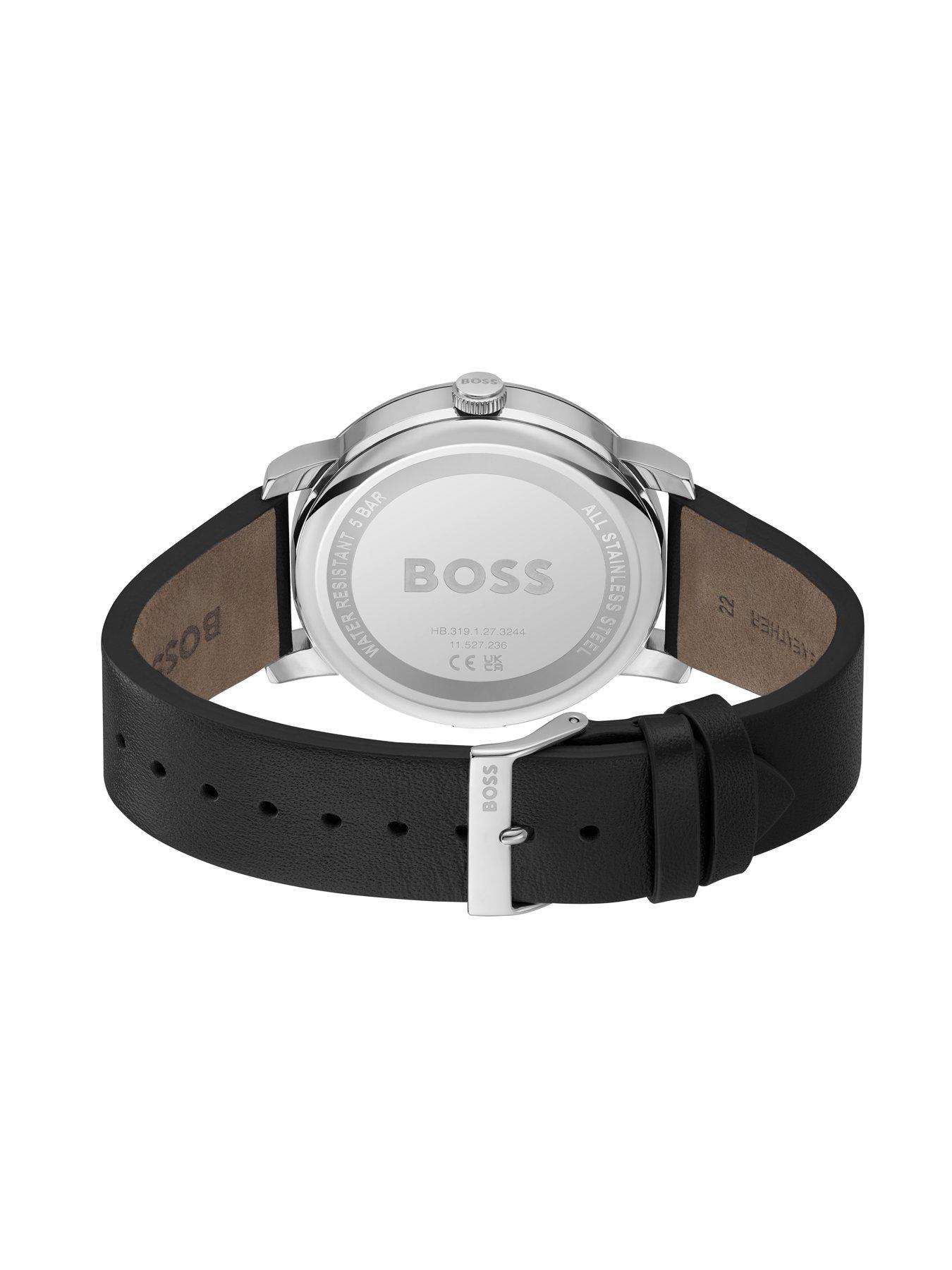 Image 3 of 6 of BOSS Boss Watches Men's CONTENDER 44MM Black Dial BLACK LEATHER Strap