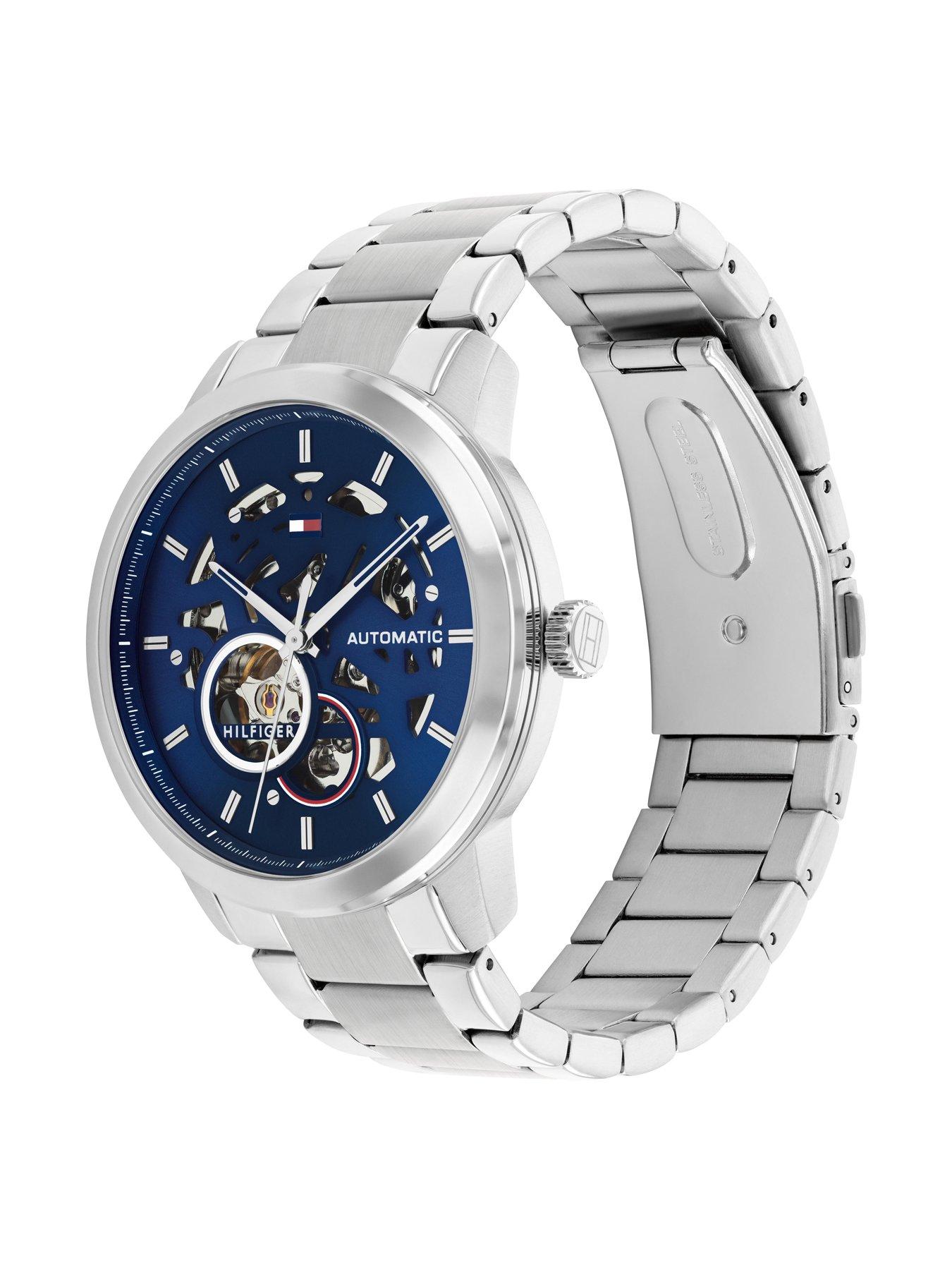 Image 2 of 7 of Tommy Hilfiger Stainless Steel Automatic Watch with skeleton dial