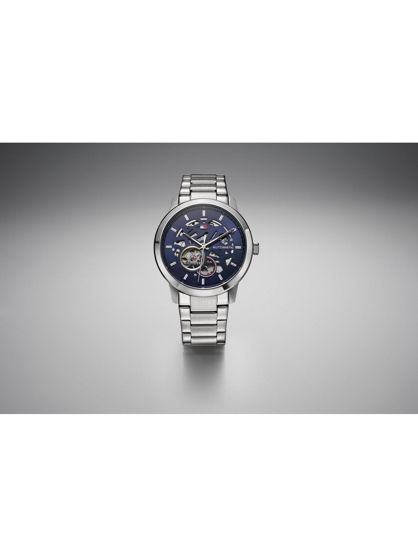 Image 5 of 7 of Tommy Hilfiger Stainless Steel Automatic Watch with skeleton dial