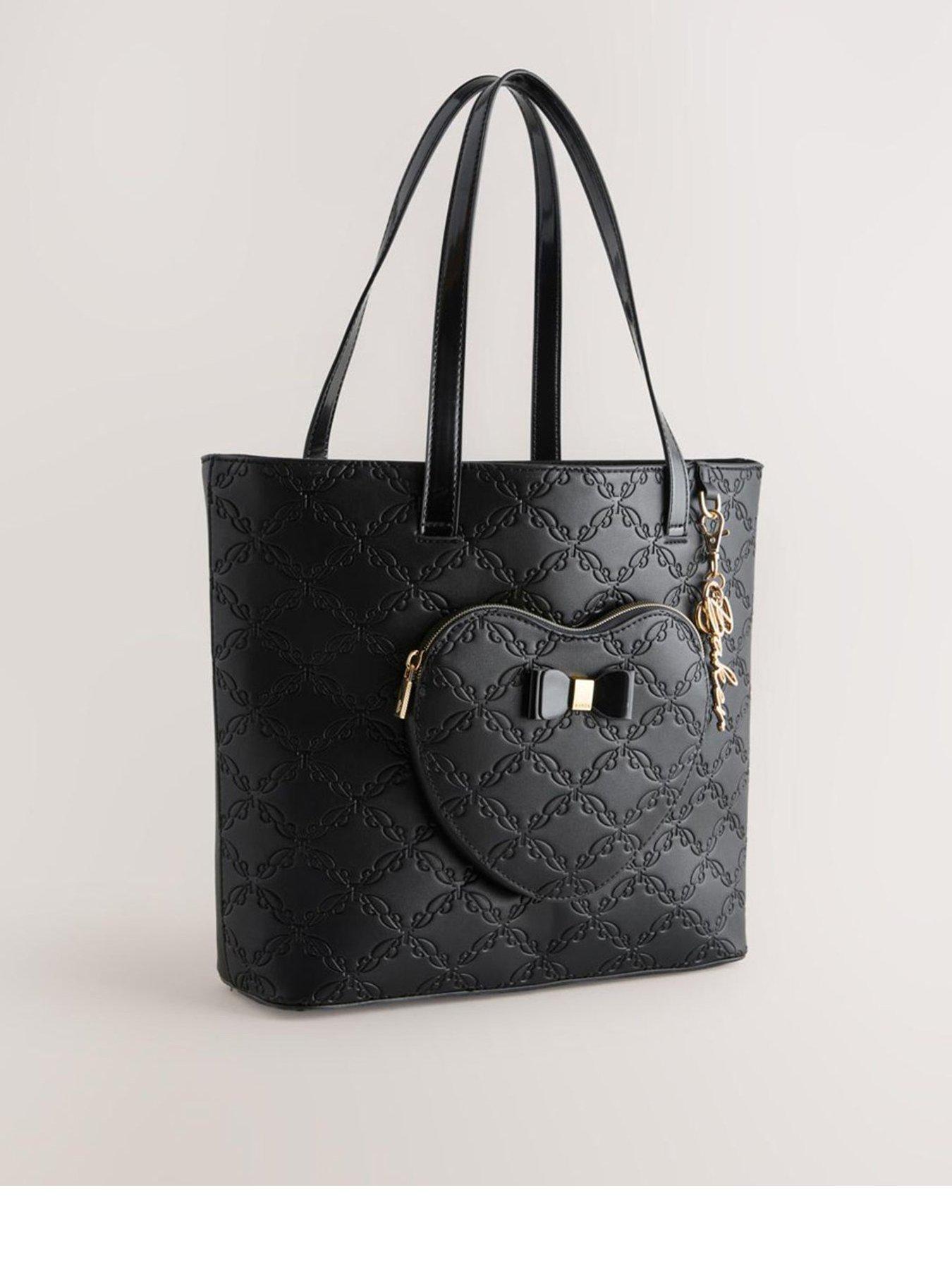Ted Baker Older Girls Back To School Embossed Heart Tote Bag - Black