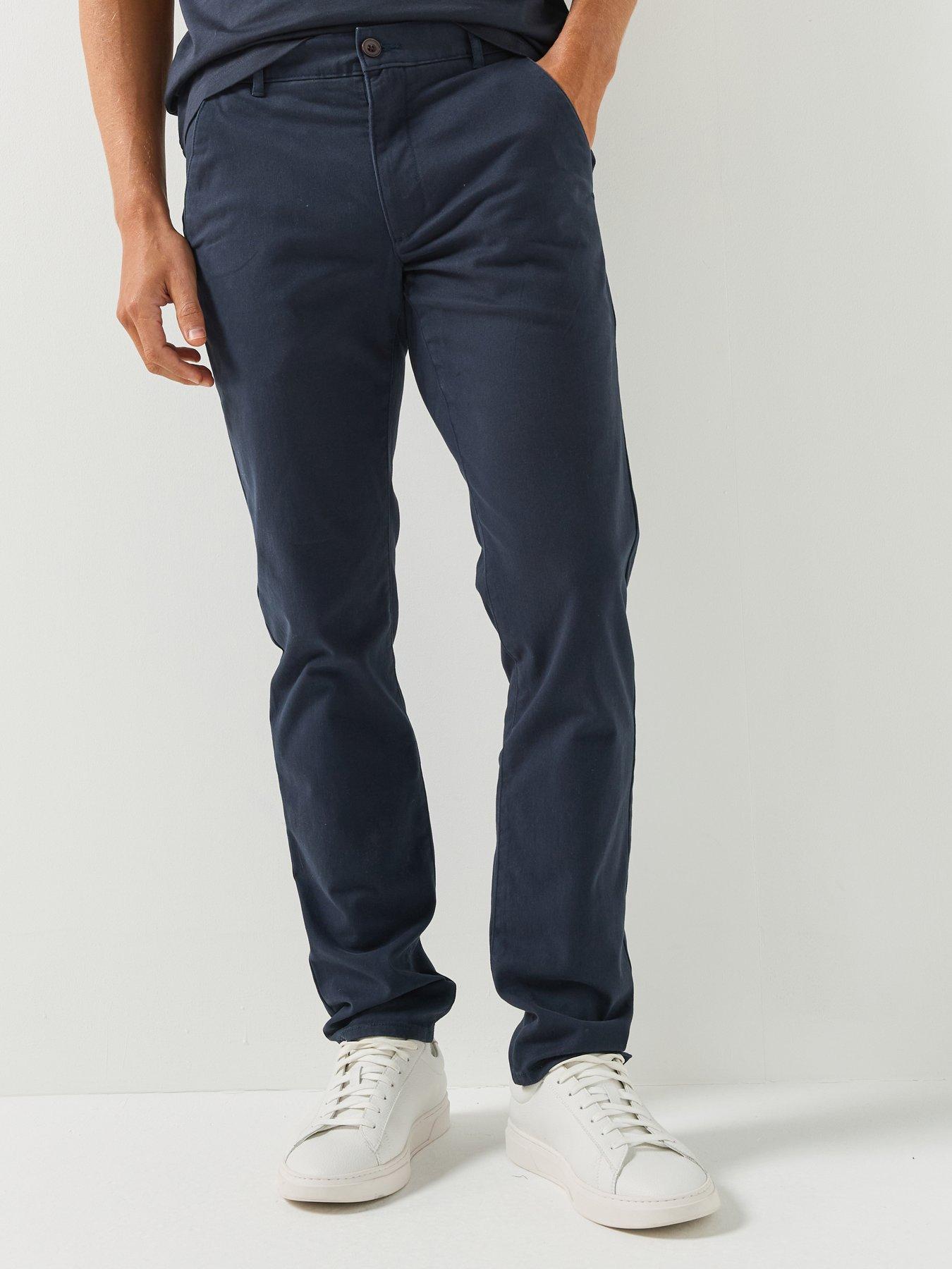 Farah Farah Gold F Twill Slim Fit Chino Trousers - Navy