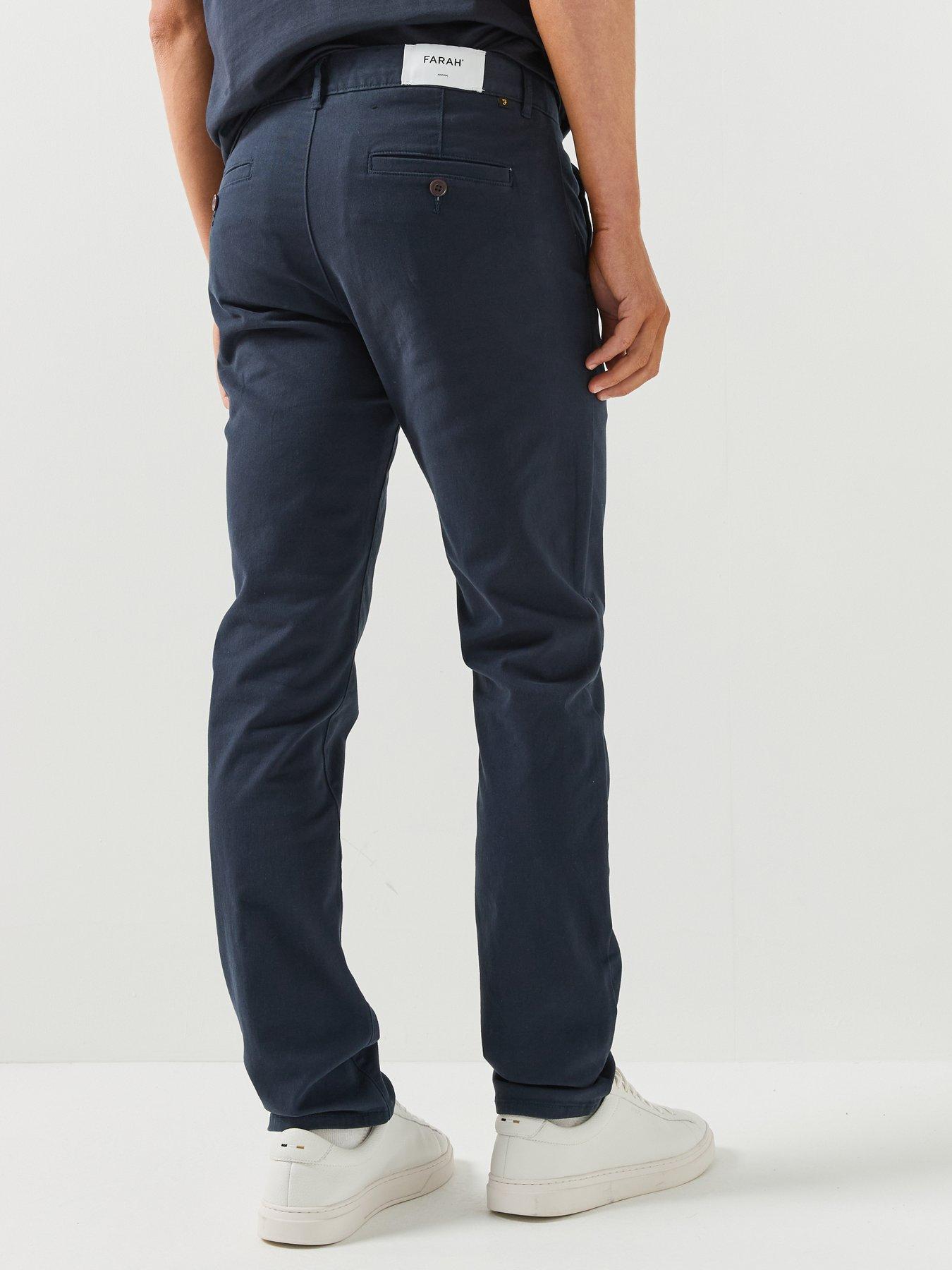 Image 2 of 5 of Farah Gold F Twill Slim Fit Chino Trousers - Navy