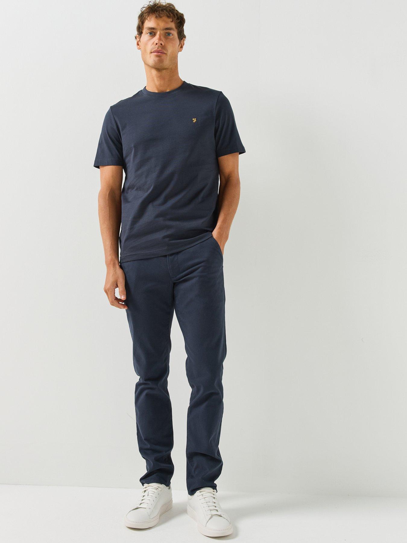Image 3 of 5 of Farah Gold F Twill Slim Fit Chino Trousers - Navy